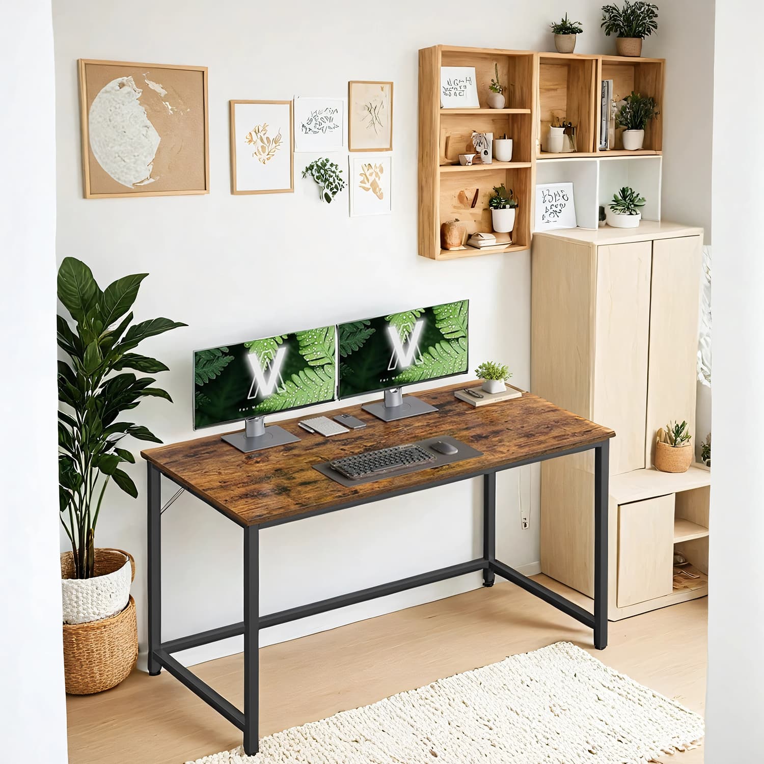 Computer Desk - VERRA Home Office Rustic Brown - Indigo Home