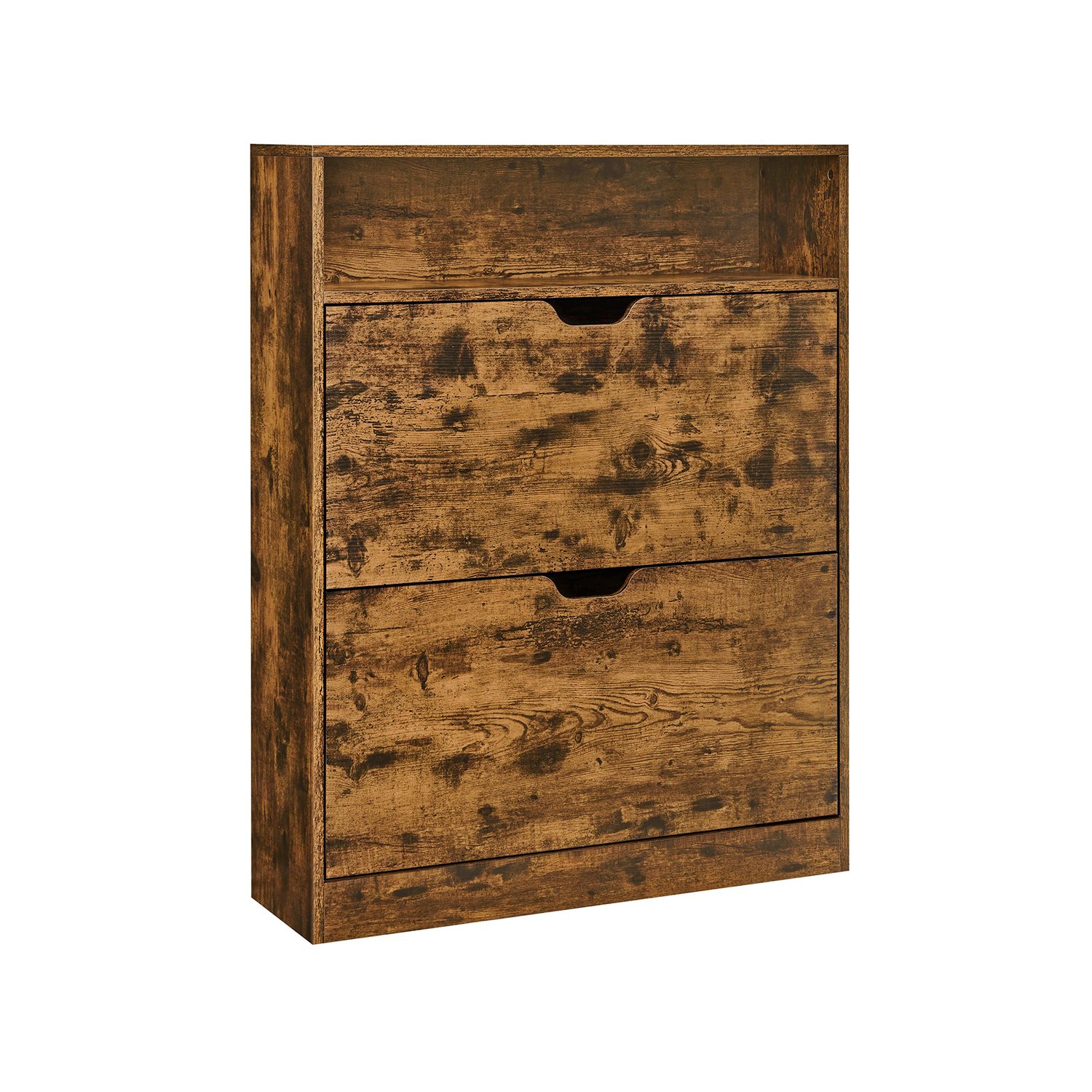 3-Tier Shoe Cabinet Rustic Brown - Indigo Home