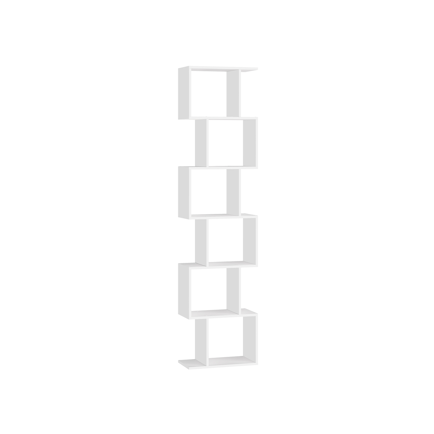 Bookshelf - MONNIA 6 Cube Shelves Room Divider Storage - White - Indigo Home