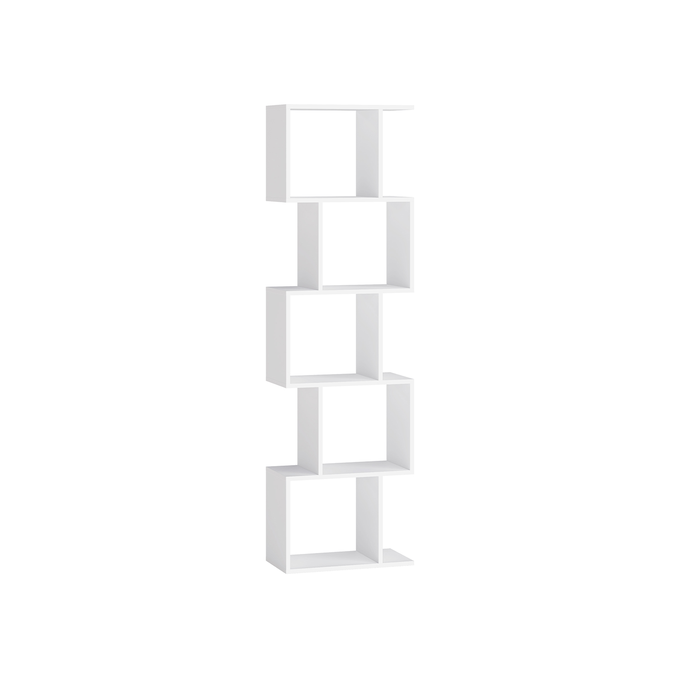 Bookshelf - MONNIA 5 Cube Shelves Room Divider Storage - White - Indigo Home