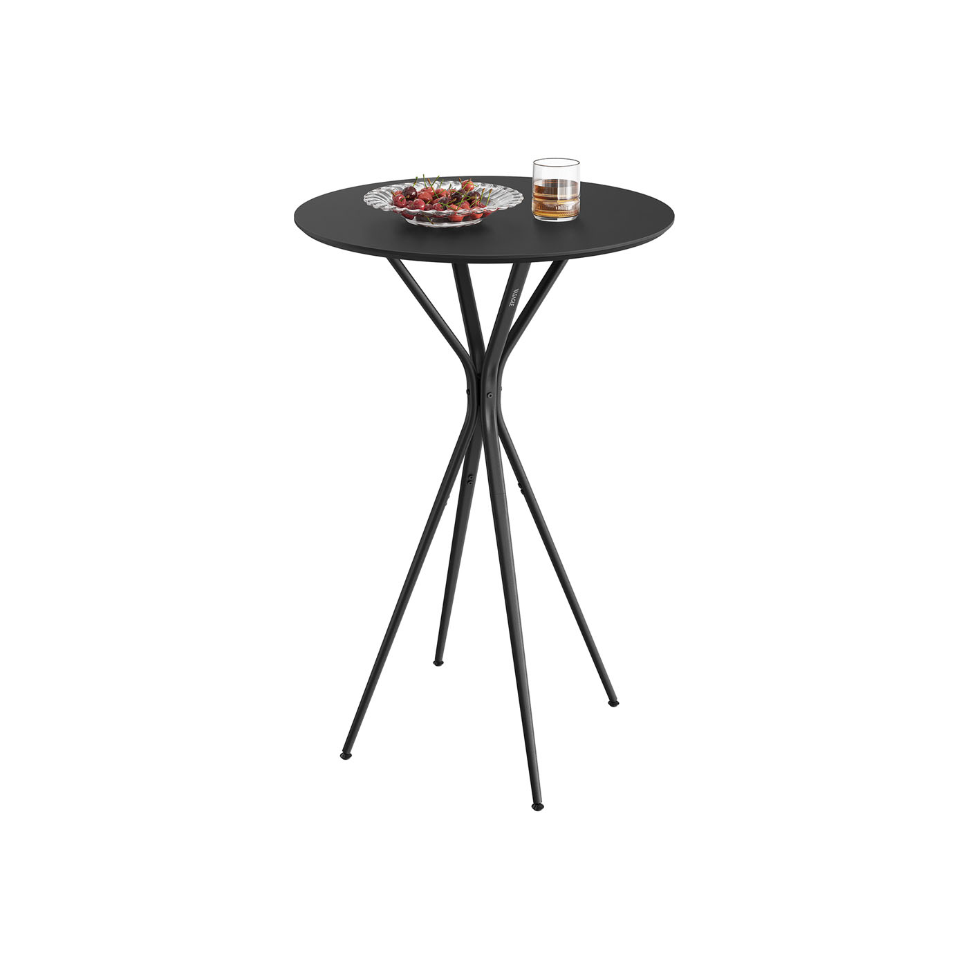 Cocktail Table - VELDA Round Matte Black Table - Indigo Home