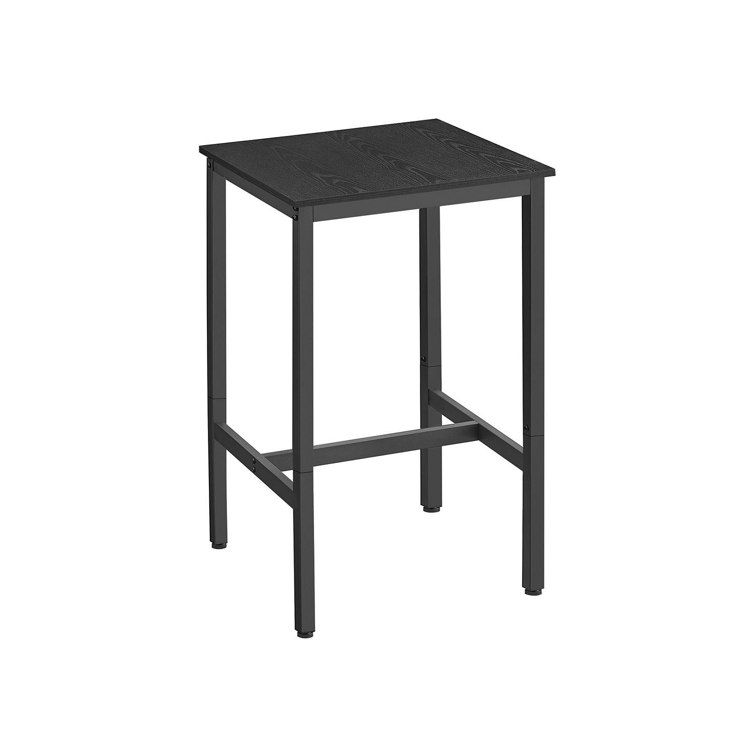 60 x 60 x 92 cm Breakfast Bar Ebony Black and Black - Indigo Home