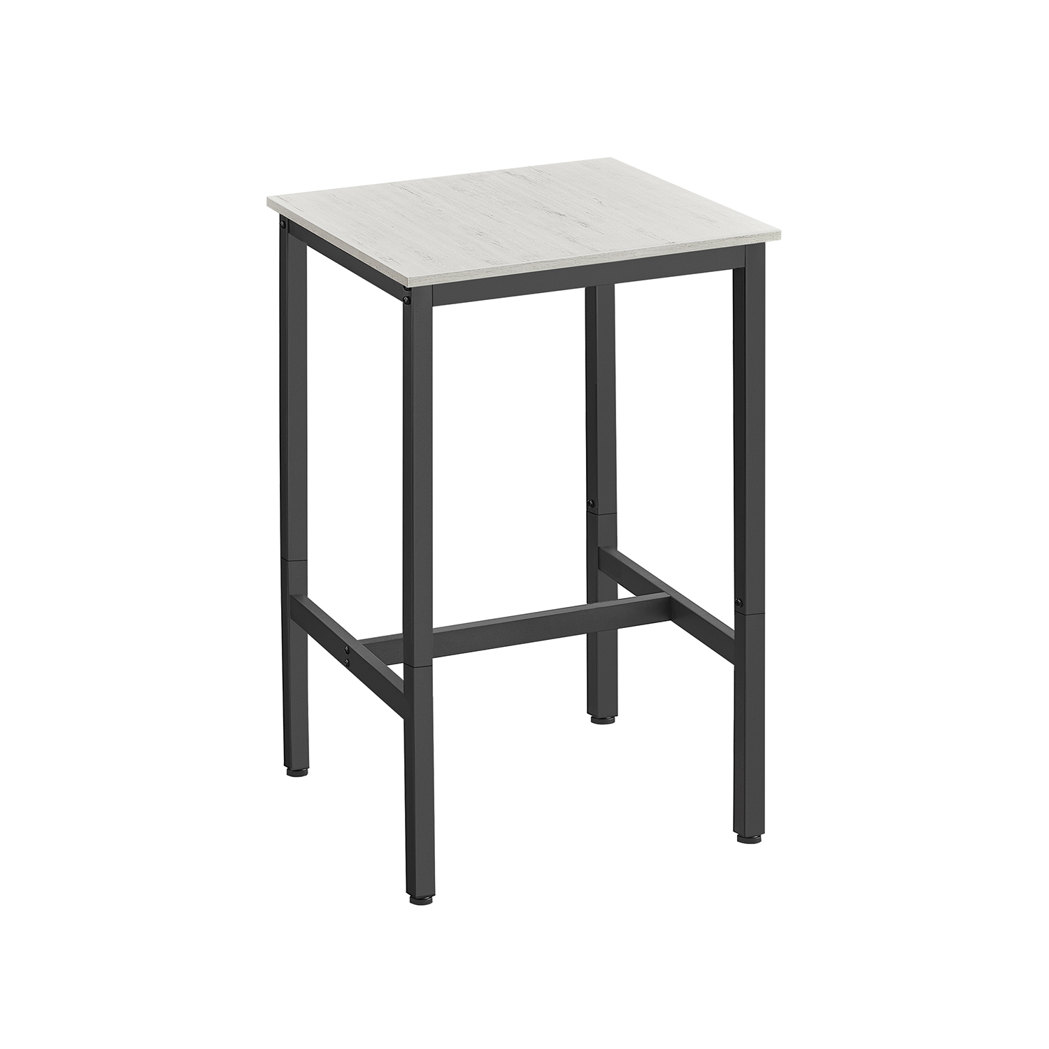 60 x 60 x 92 cm Breakfast Bar Vintage White and Black