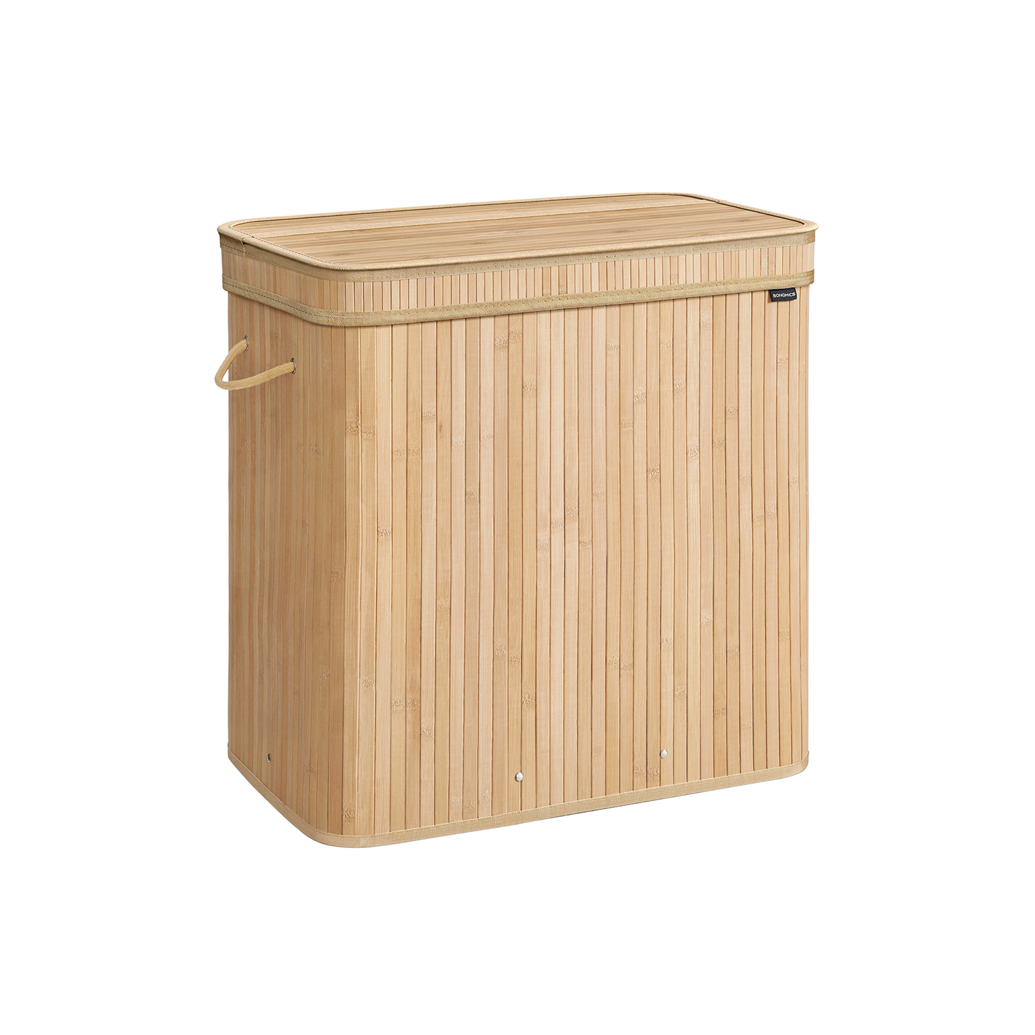 Laundry Hamper - LUMNIA With Lid and Handle - Beige - Indigo Home