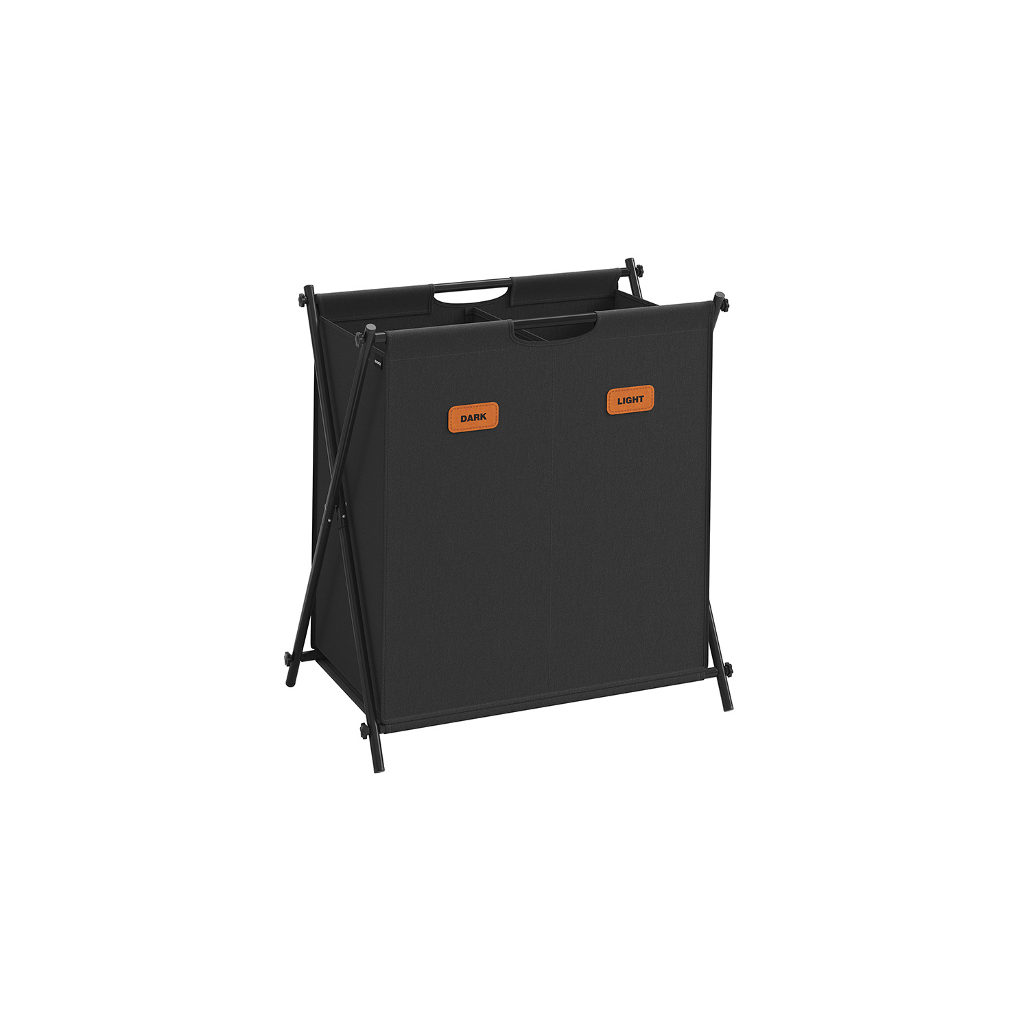 Laundry Hamper - TARRIA 115L X-Frame with 2 Sections - Black - Indigo Home