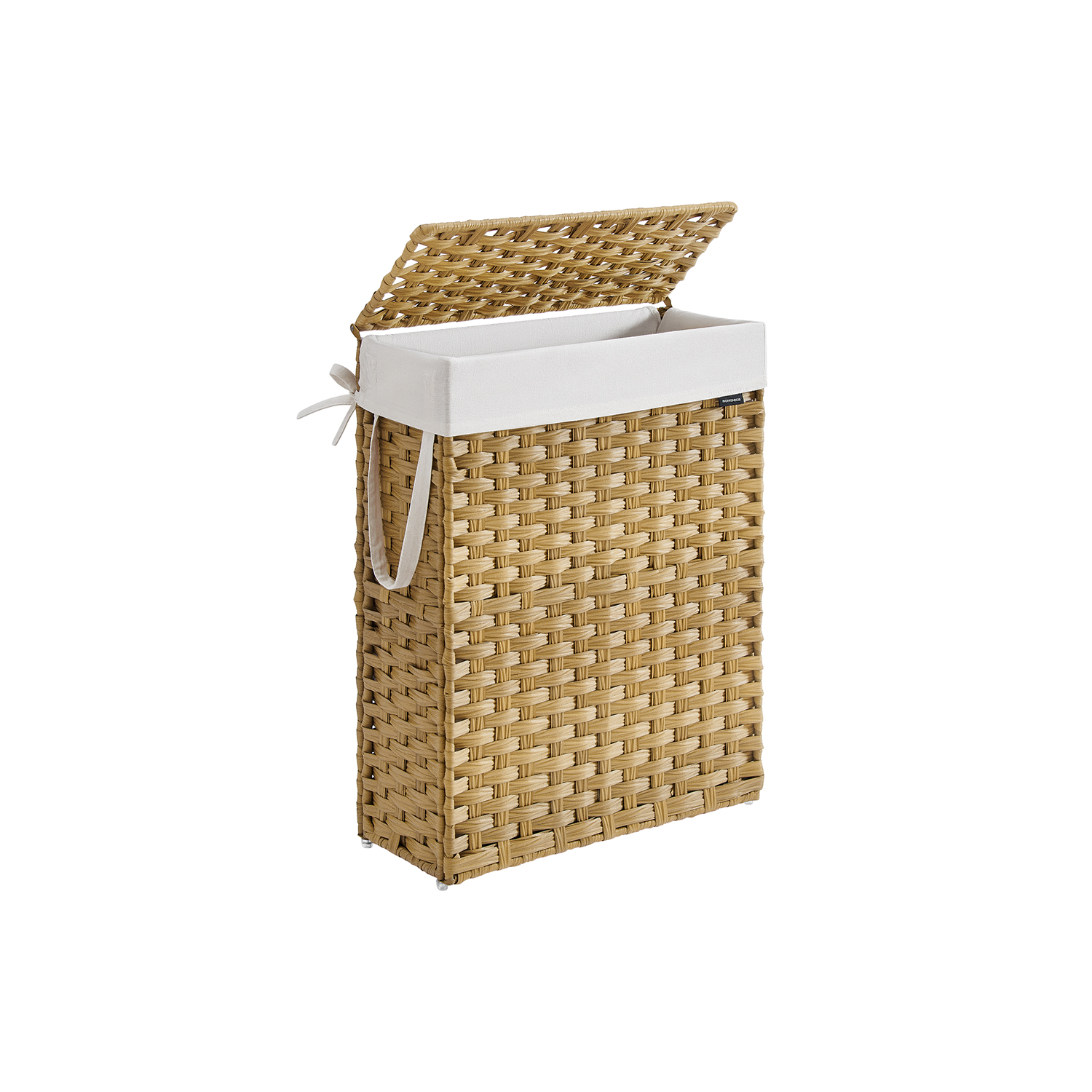 Laundry Basket - TARRIA 55L Slim with Lid and Handle - Goose Yellow - Indigo Home