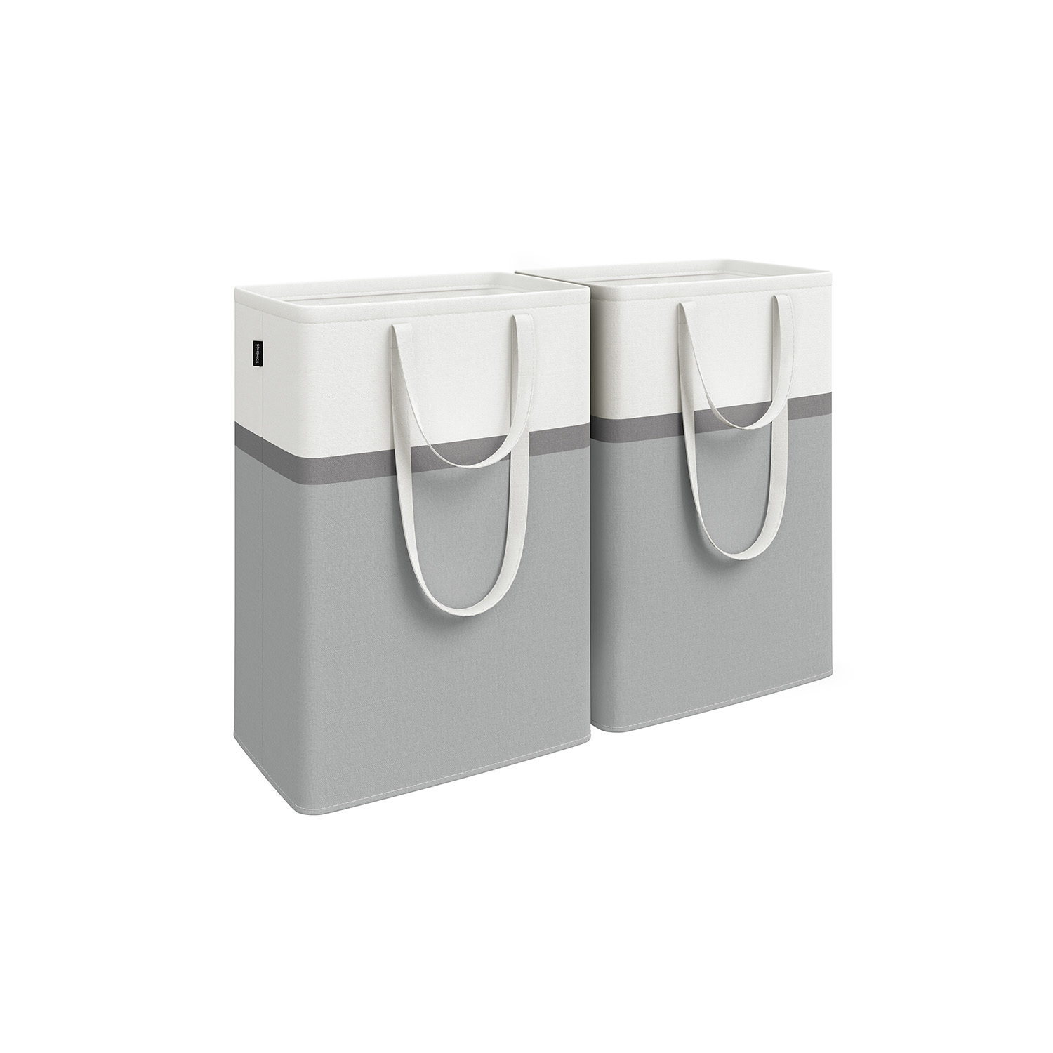 Laundry Hampers - ARCDA Collapsible 75L Set of 2 - Dove Grey - Indigo Home