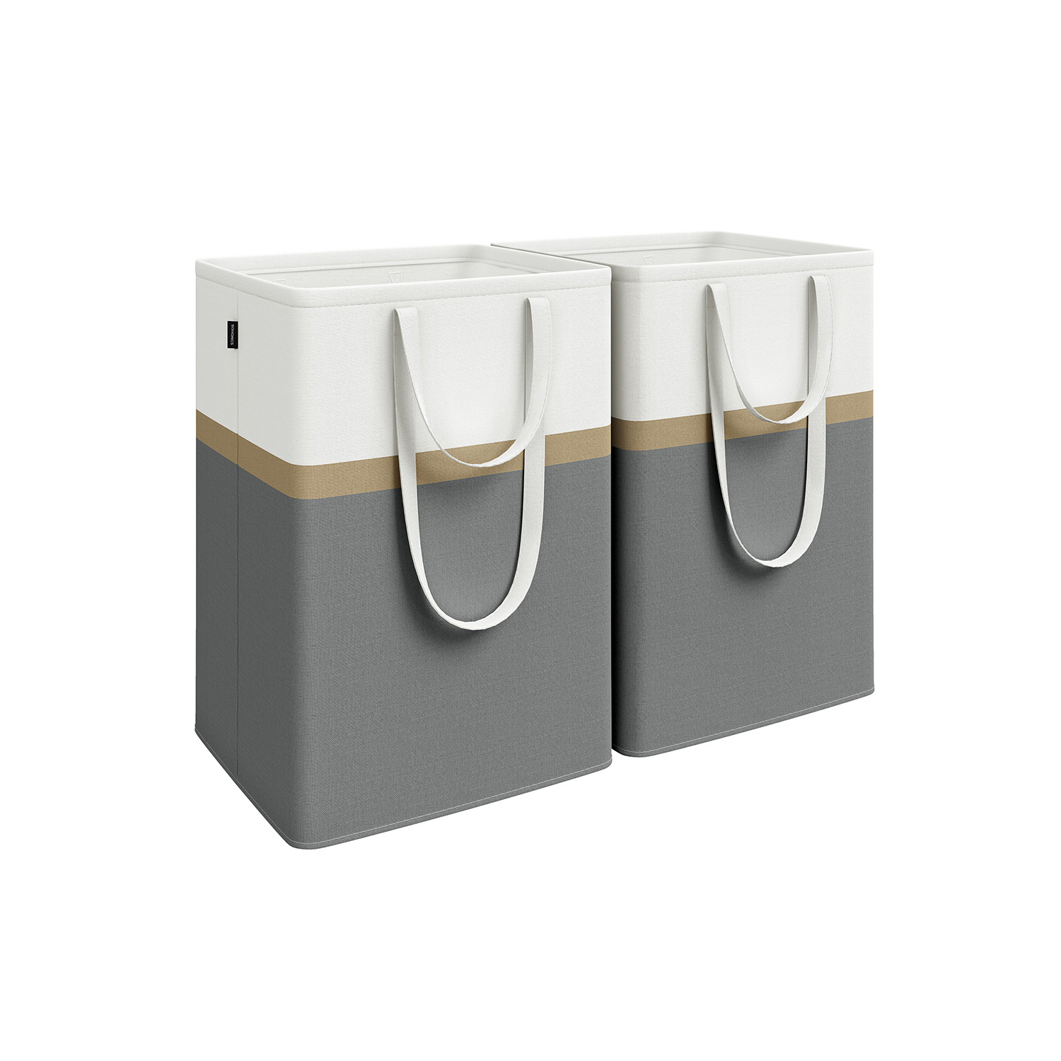 Laundry Hampers - ARCDA Collapsible 110L Set of 2 - Slate Grey - Indigo Home