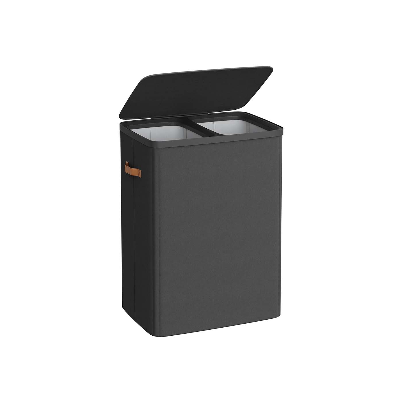 MOSSFORD Laundry basket with dual compartments and removable liners - Black - Indigo Home