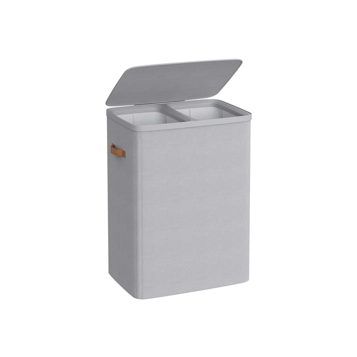 MOSSFORD Laundry basket with dual compartments and removable liners - Grey - Indigo Home