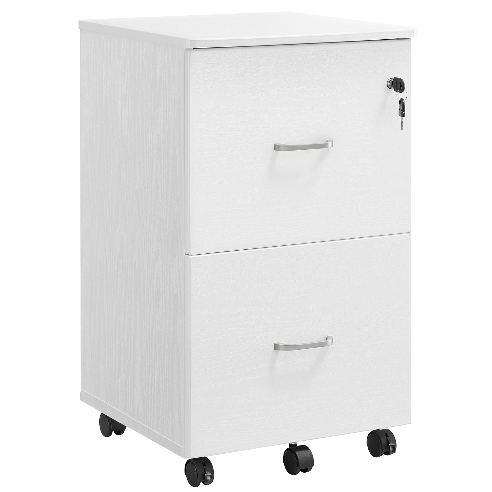 Filing Cabinet - NOVNOS 2 Drawer Locking Cabinet - White - Indigo Home