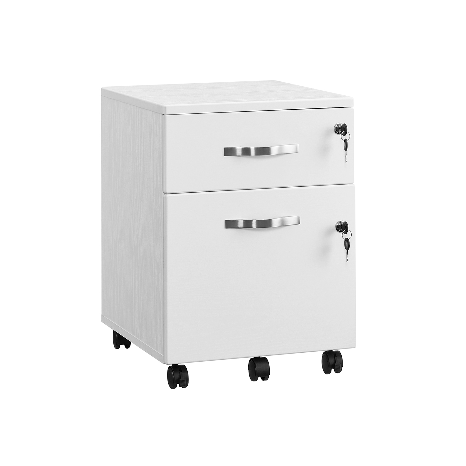 Filing Cabinet - MONTTO Lockable Pedestal 2 Drawer - White - Indigo Home