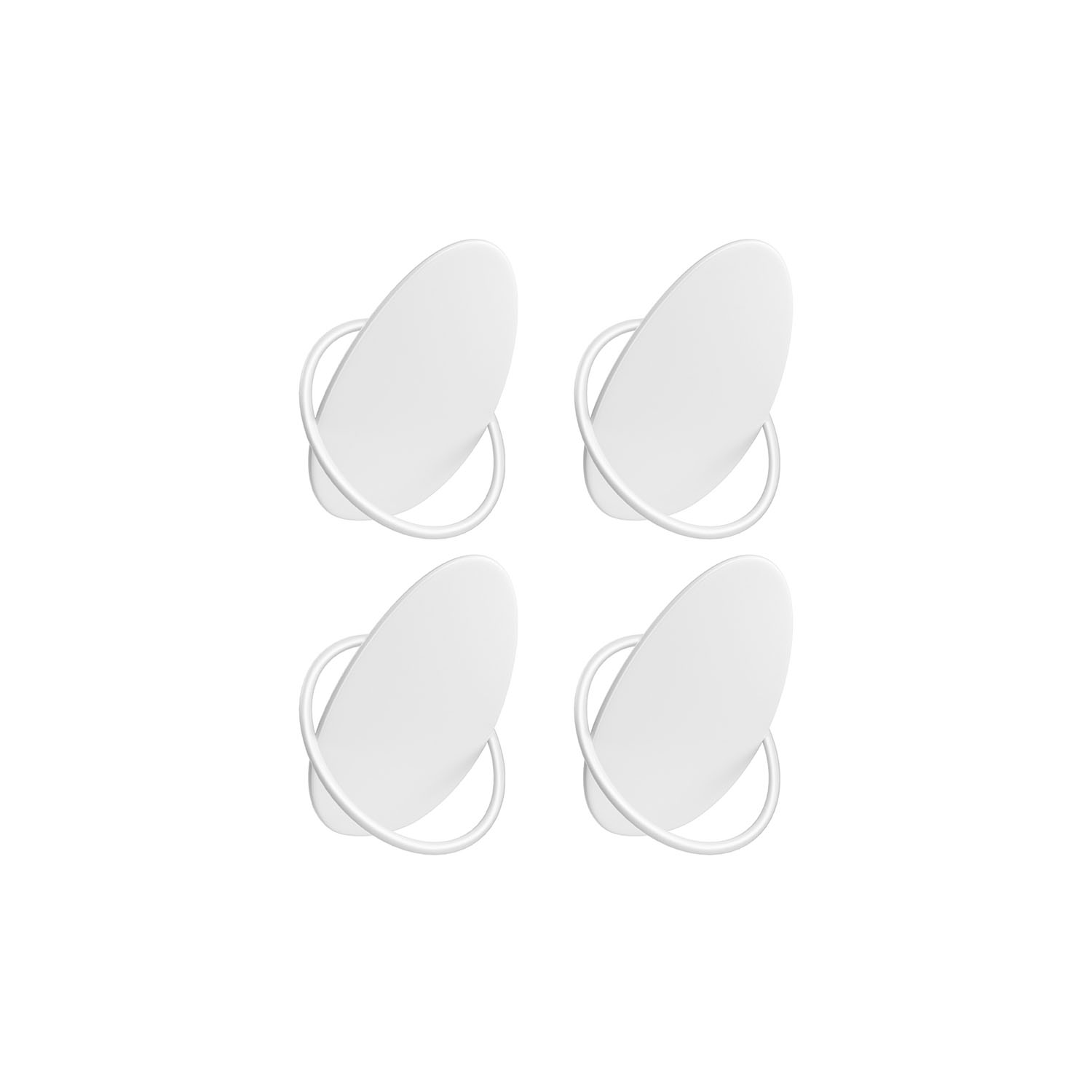 Wall Hooks - MODSO Egg-Shaped Set for Coats and Towels - White - Indigo Home