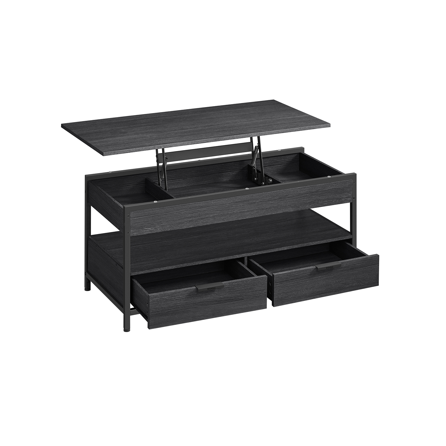 Lift Top Coffee Table Charcoal Grey and Ink Black - Indigo Home