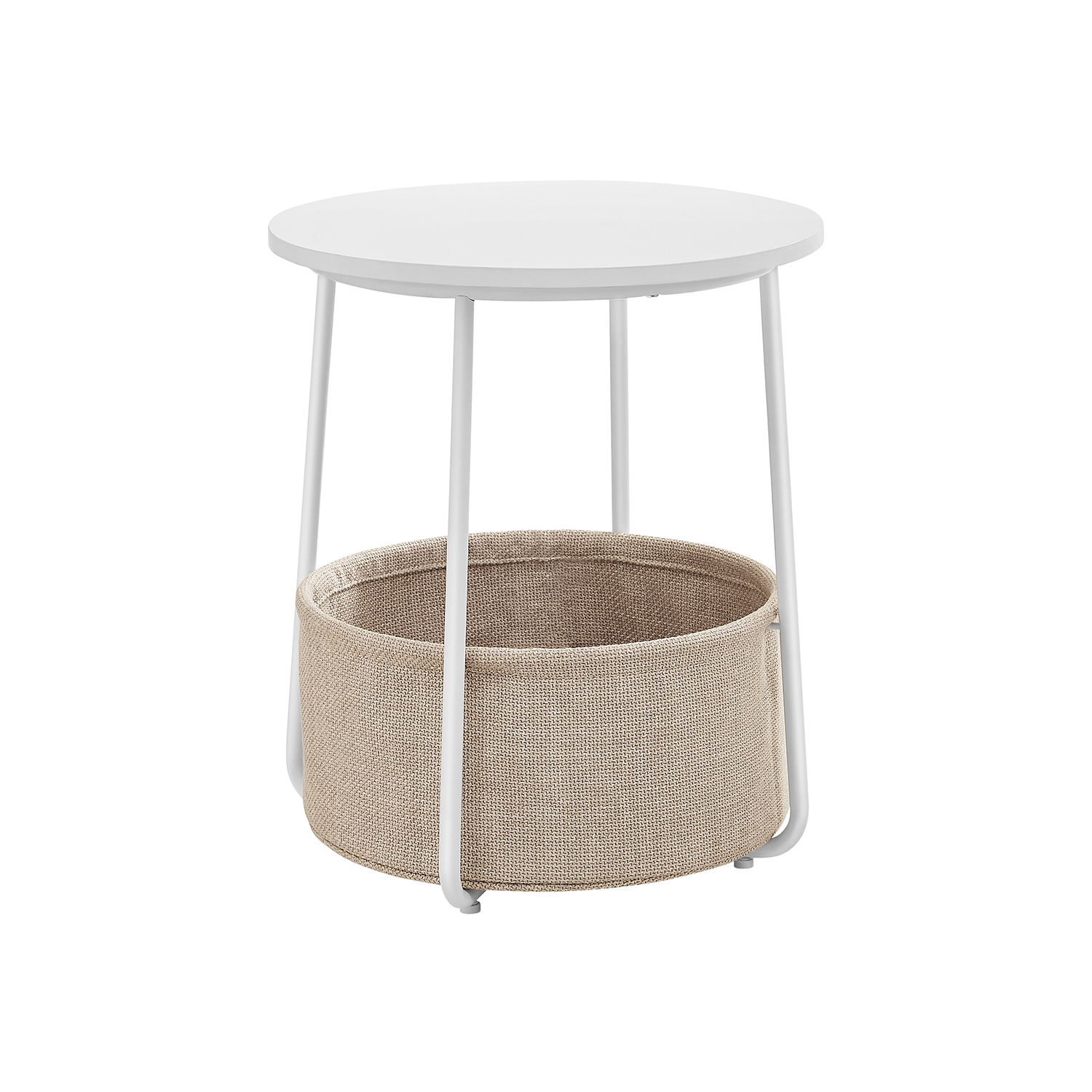 Round Side Table with Fabric Basket - Indigo Home
