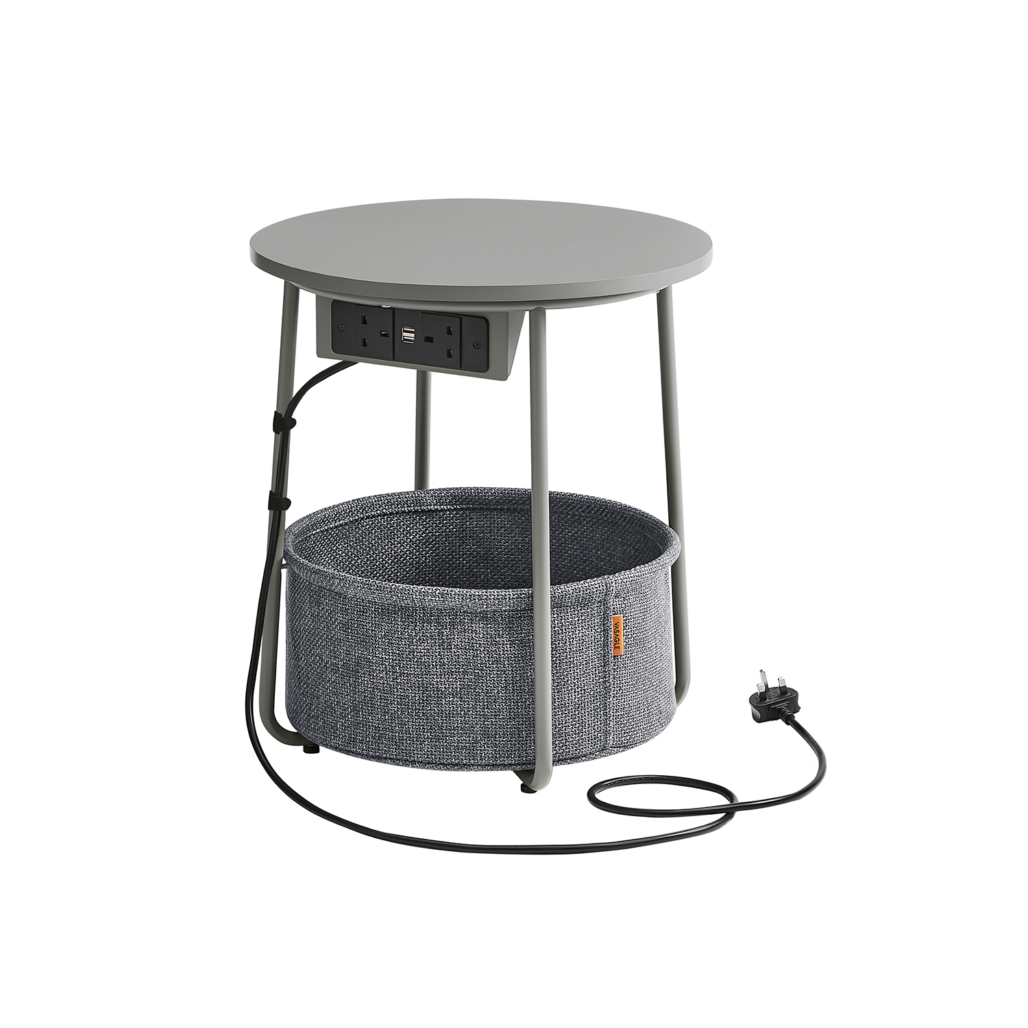 Side Table - SERDA Round Table Dove Grey and Slate Grey - Indigo Home