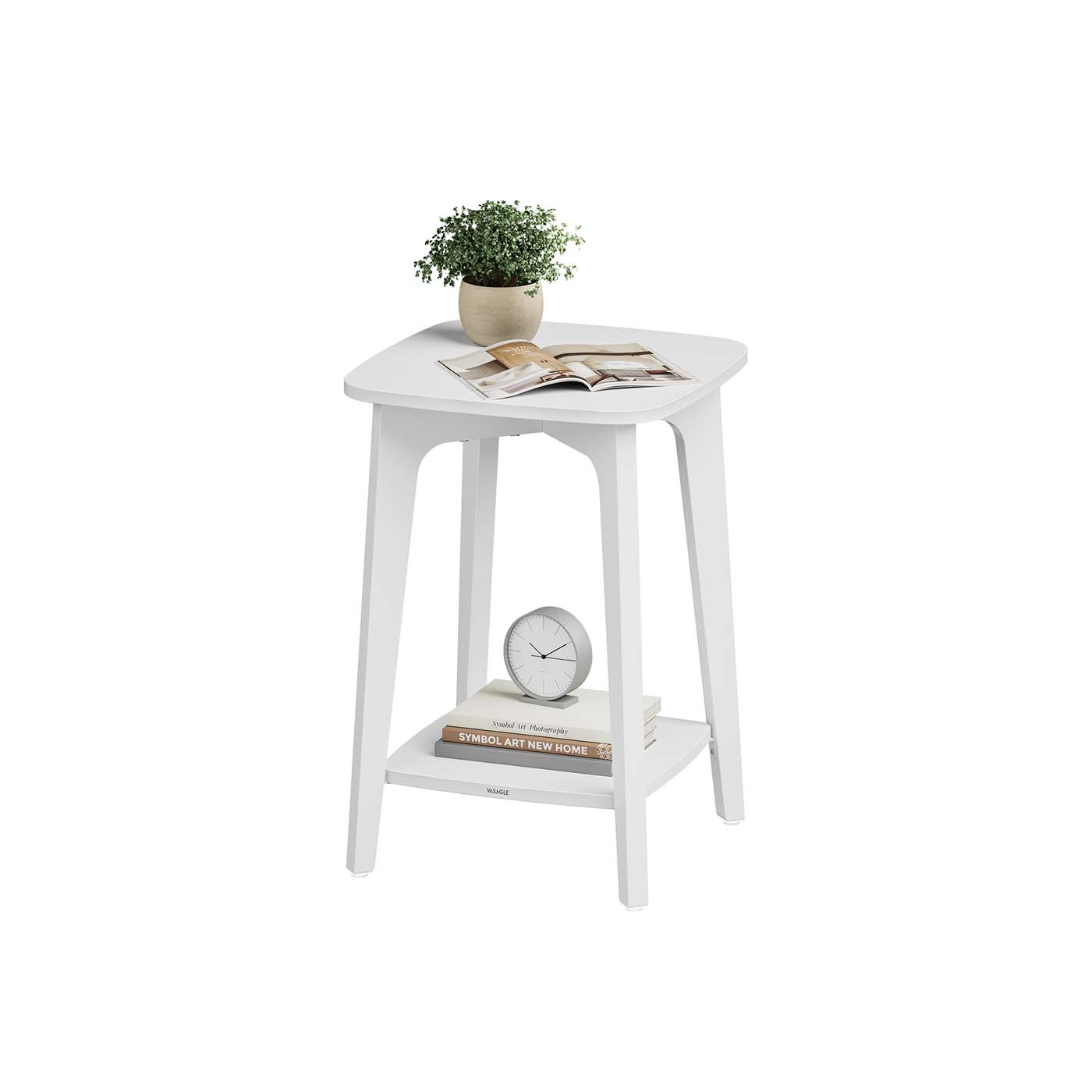 RAVENSFORD Side Table with Lower Shelf - White - Indigo Home