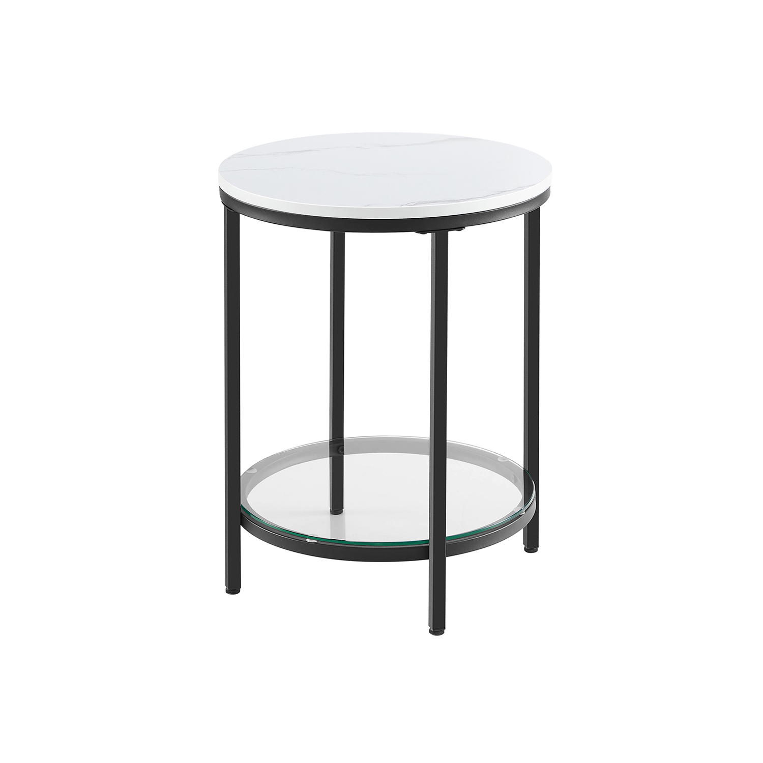 Coffee Table with Particleboard Top and Glass Shelf - Indigo Home
