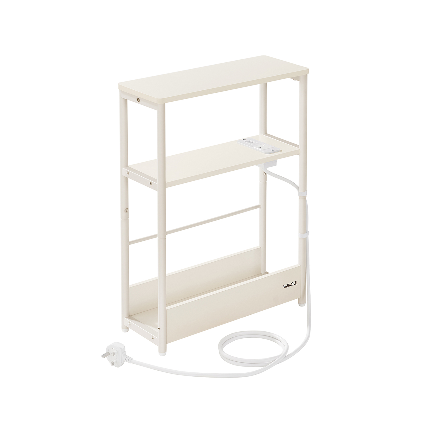 Side Table - VIVNIA 3 Tier Slim - White - Indigo Home