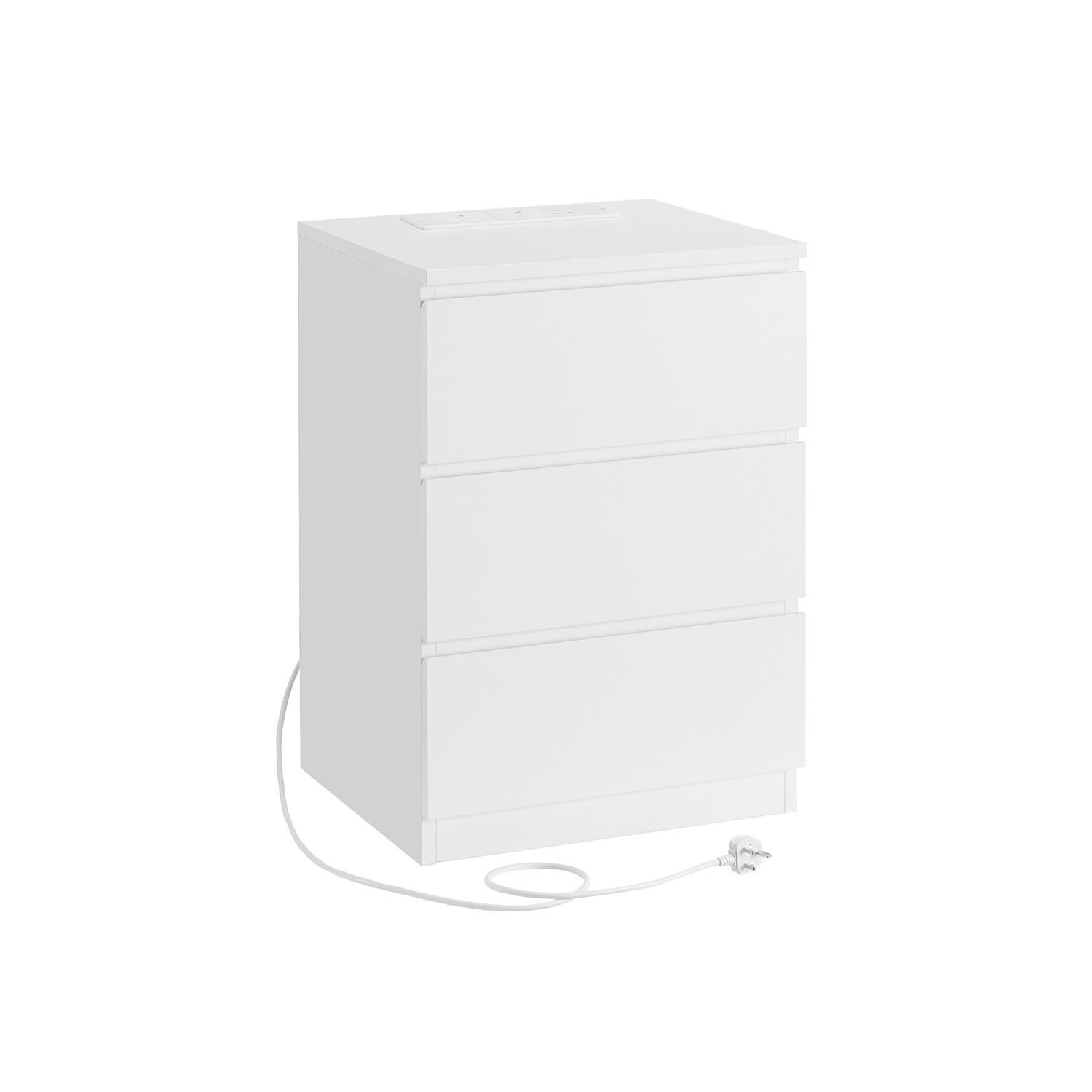 Bedside Table - ISLIN Nightstand Cloud White 40cm - Indigo Home