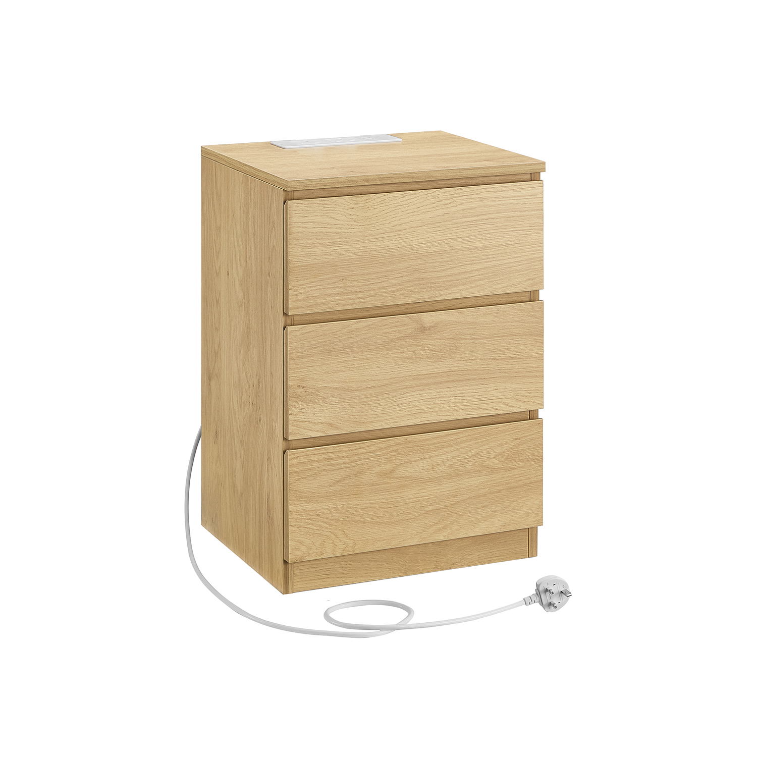 Bedside Table - ISLIN Nightstand Straw Yellow 40cm - Indigo Home