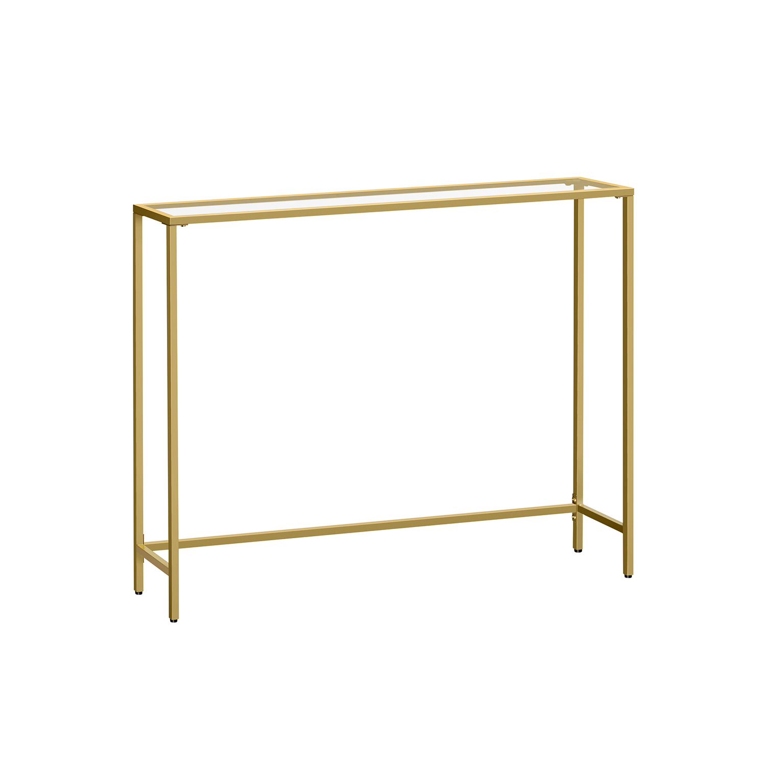 Console Table - MODZA Pale Table Gold Frame and Transparent - Gold - Indigo Home