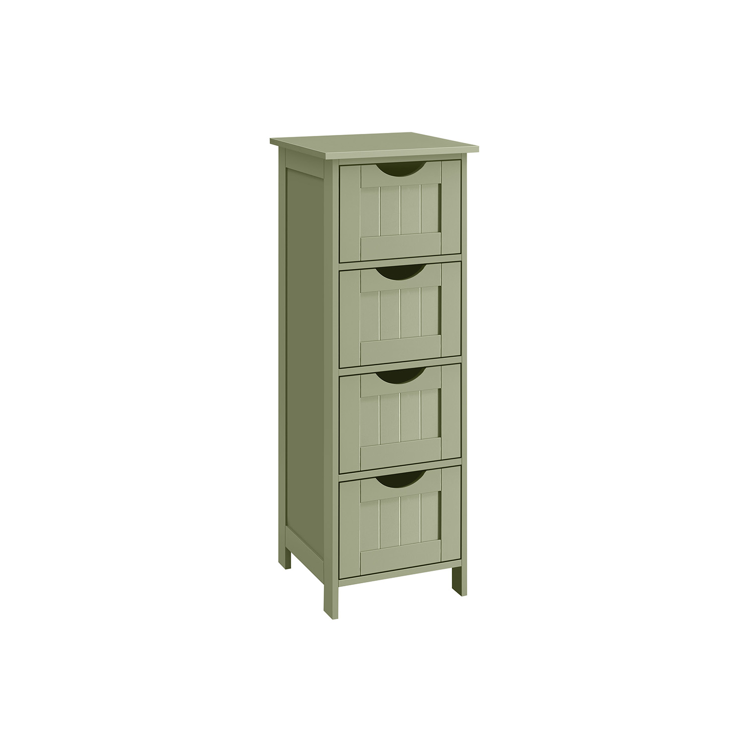Bathroom Cabinet - MONDA Floor Storage 4 Drawer Laurel - Green - Indigo Home