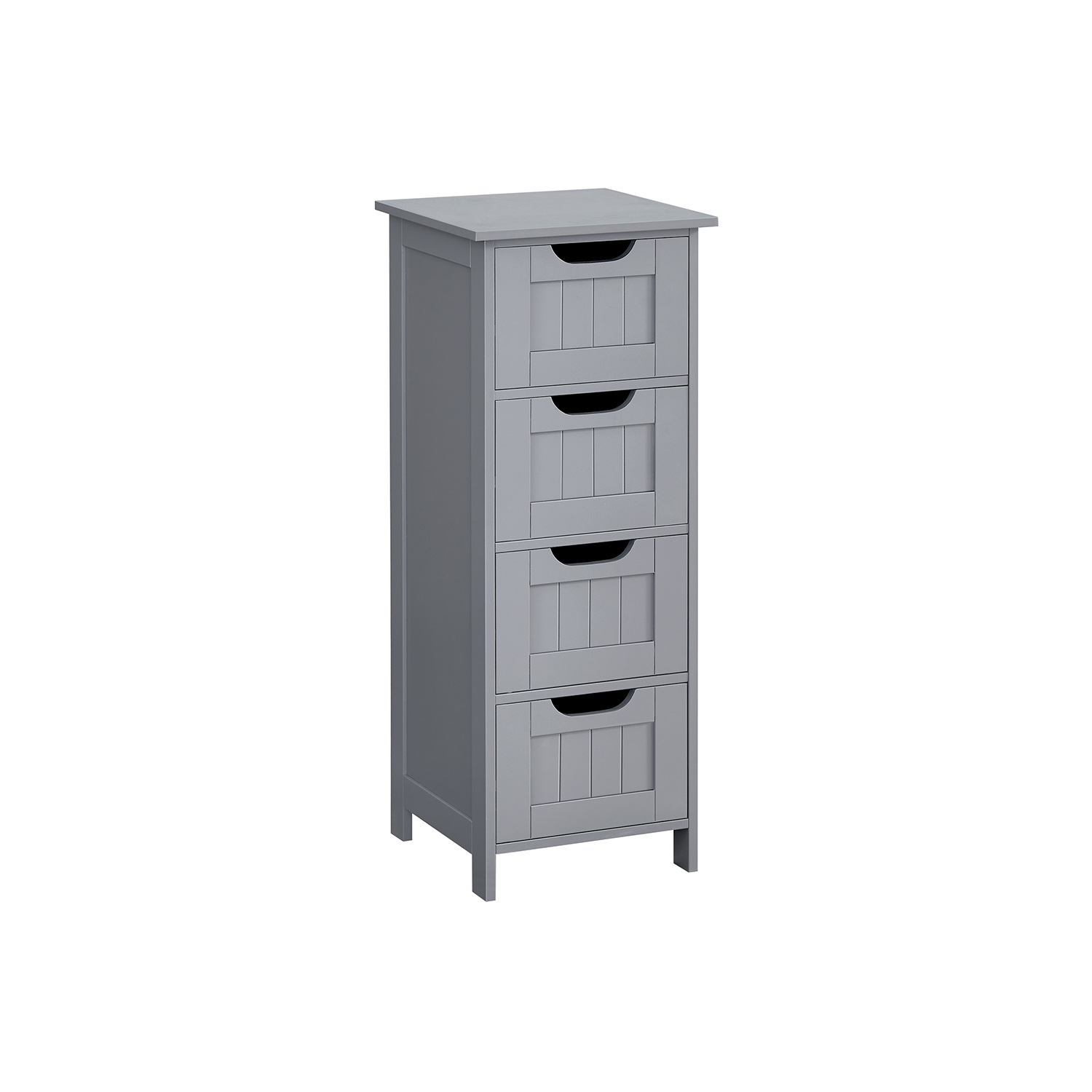 Bathroom Cabinet - MONDA Floor Storage 4 Drawer - Mystic Grey - Indigo Home