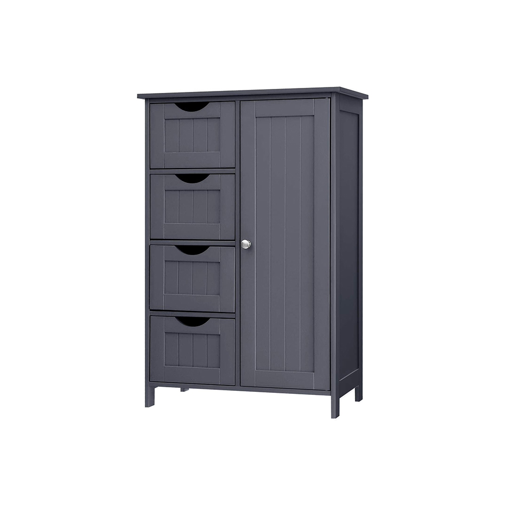 Grey Bathroom Floor Storage Cabinet - Indigo Home