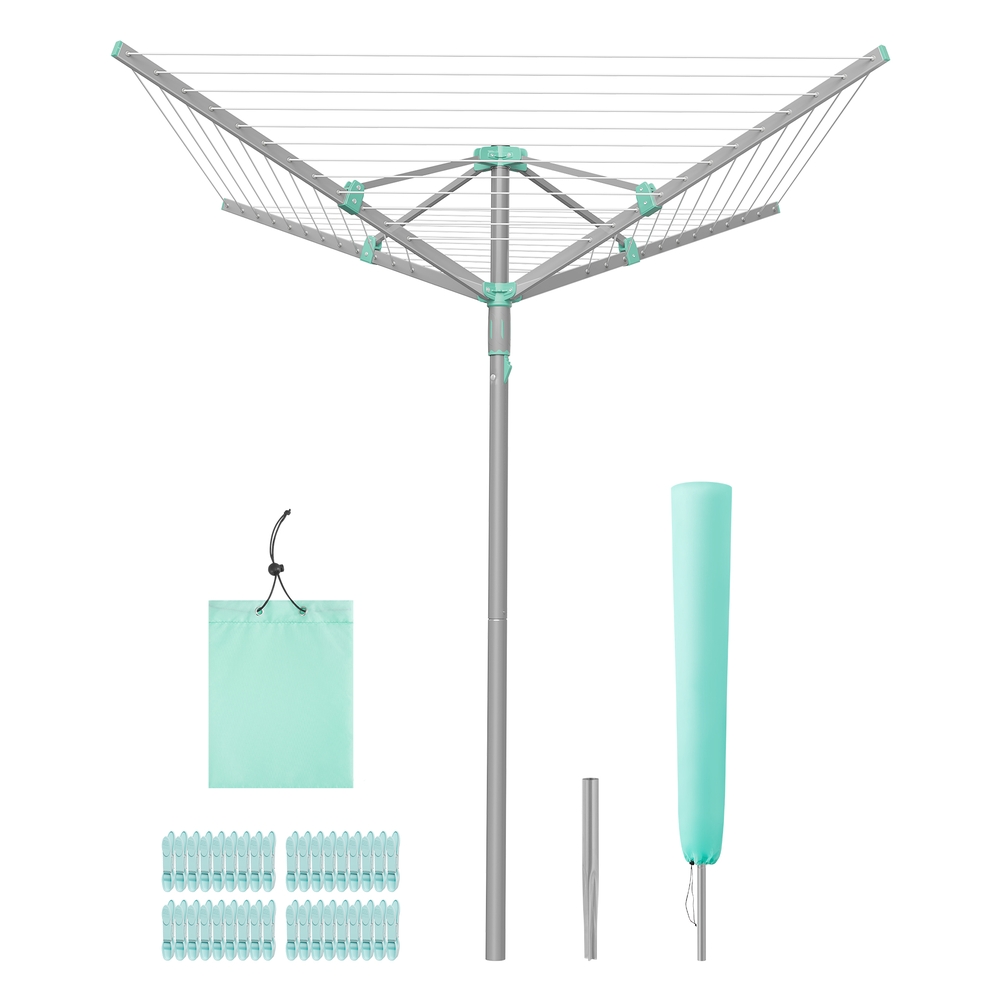MEMULA Rotary Washing Line 45 m - Silver - Indigo Home