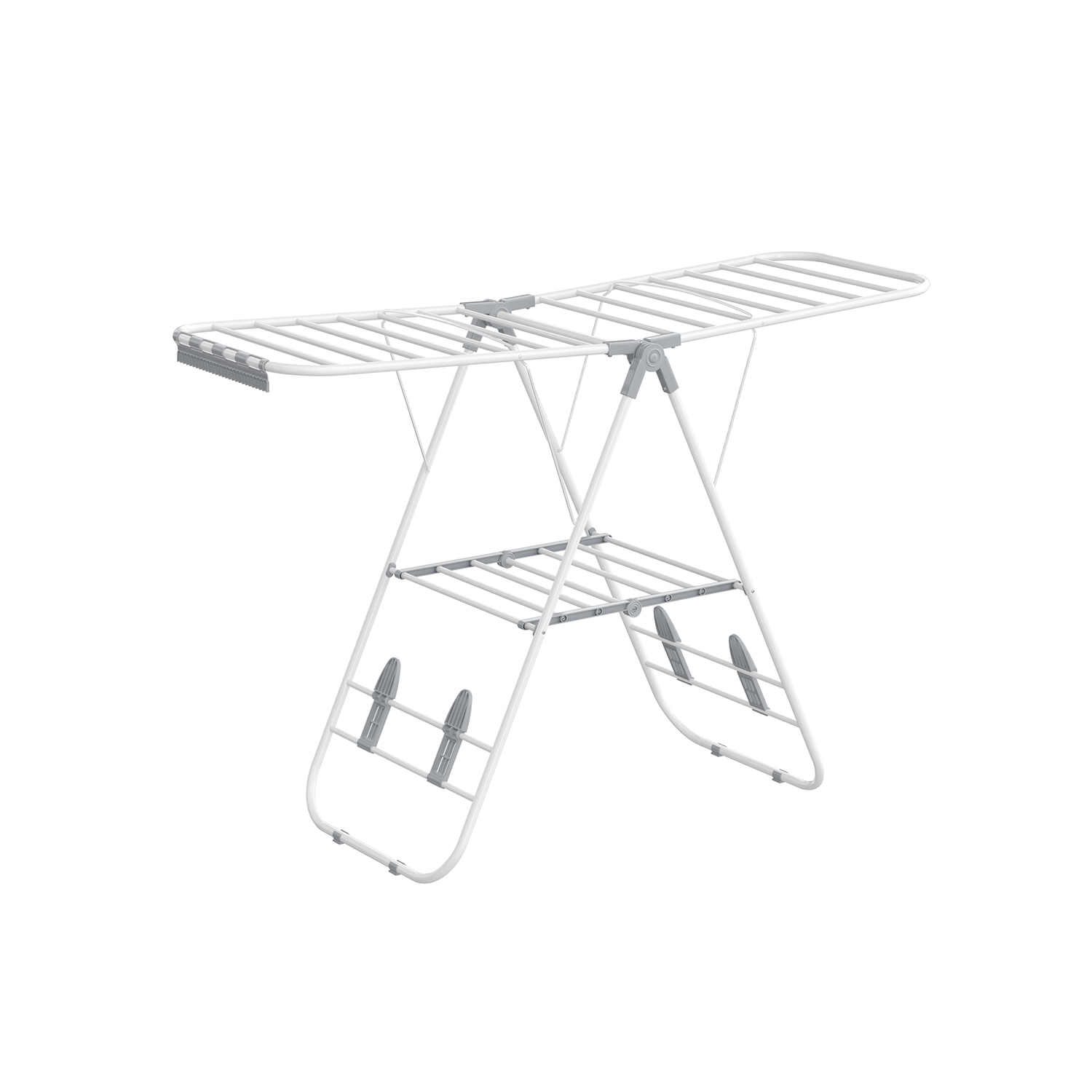 Foldable Clothes Airer White and Grey - Indigo Home