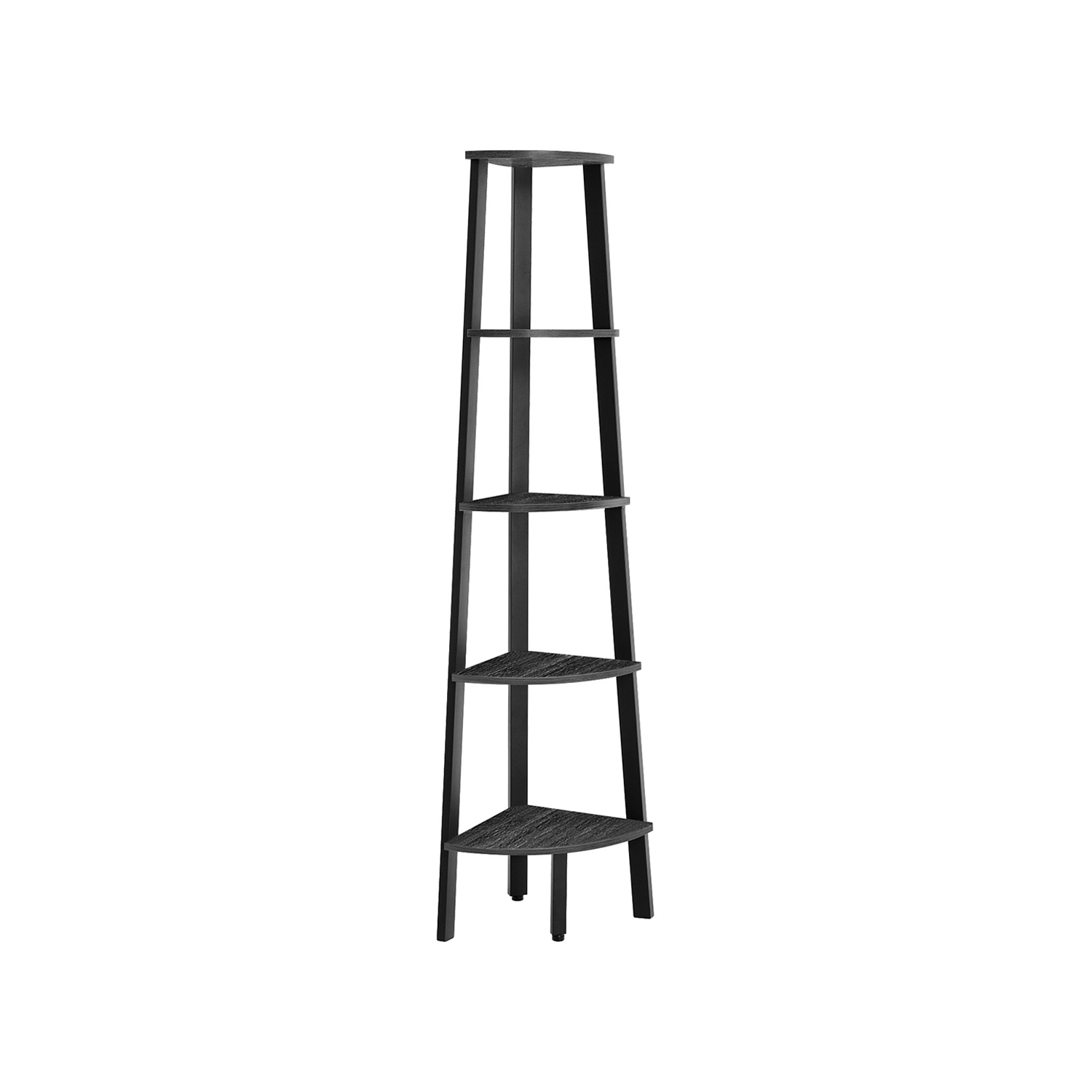 Corner Shelf - NOVVAS 5 Tier Unit Shelf - Charcoal Grey - Indigo Home