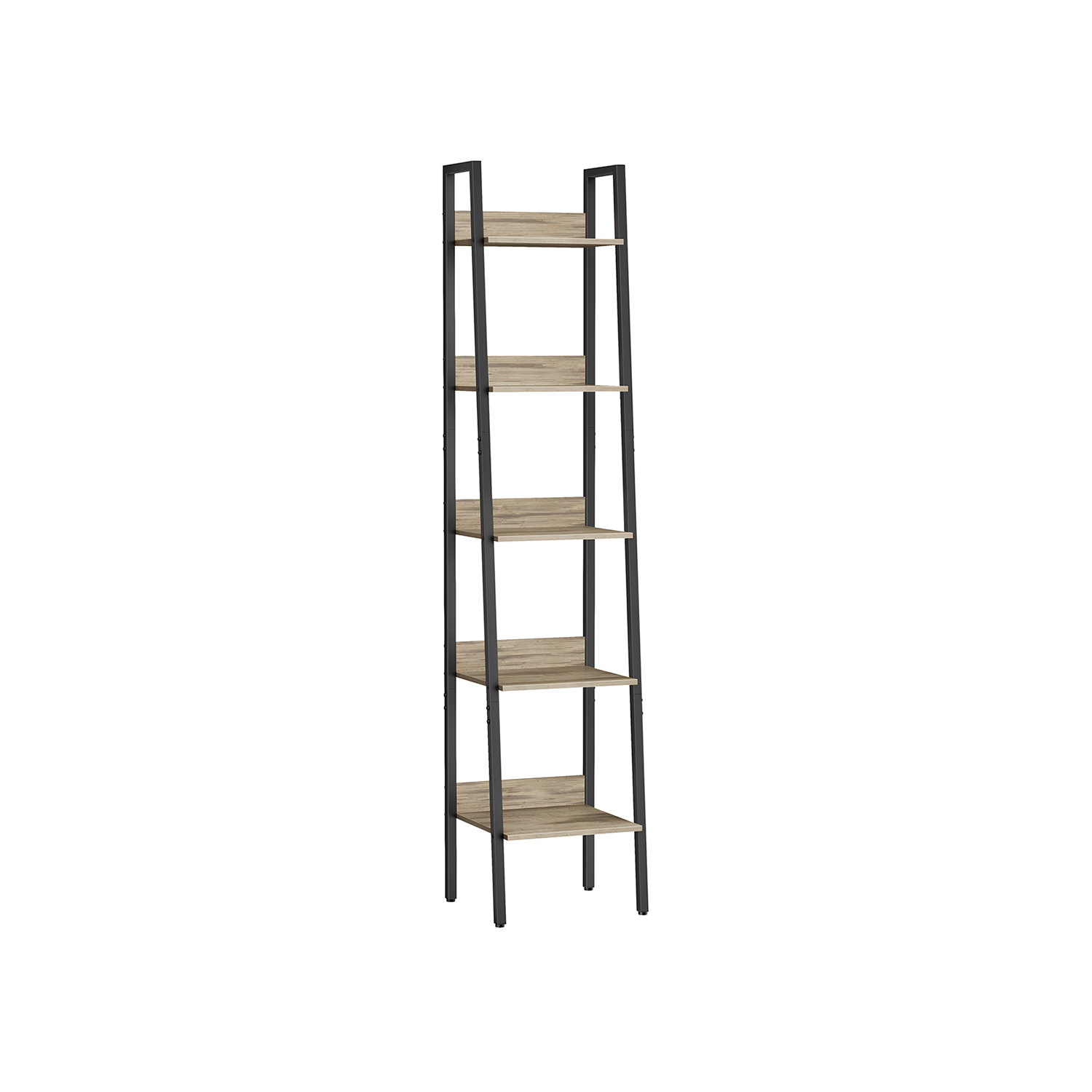 5-Tier Narrow Shelf Camel Brown and Black - Indigo Home