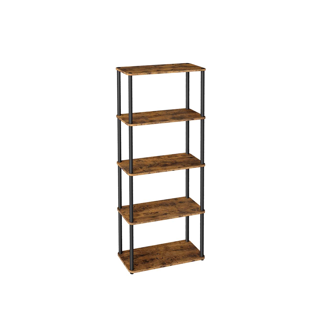 THISTLEMERE 5 Tier Bookcase - Brown and Black, 60cm - Indigo Home