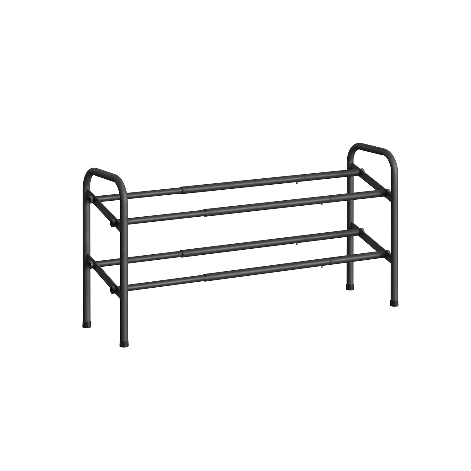 2-Tier Metal Expandable Shoe Rack Ink Black - Indigo Home