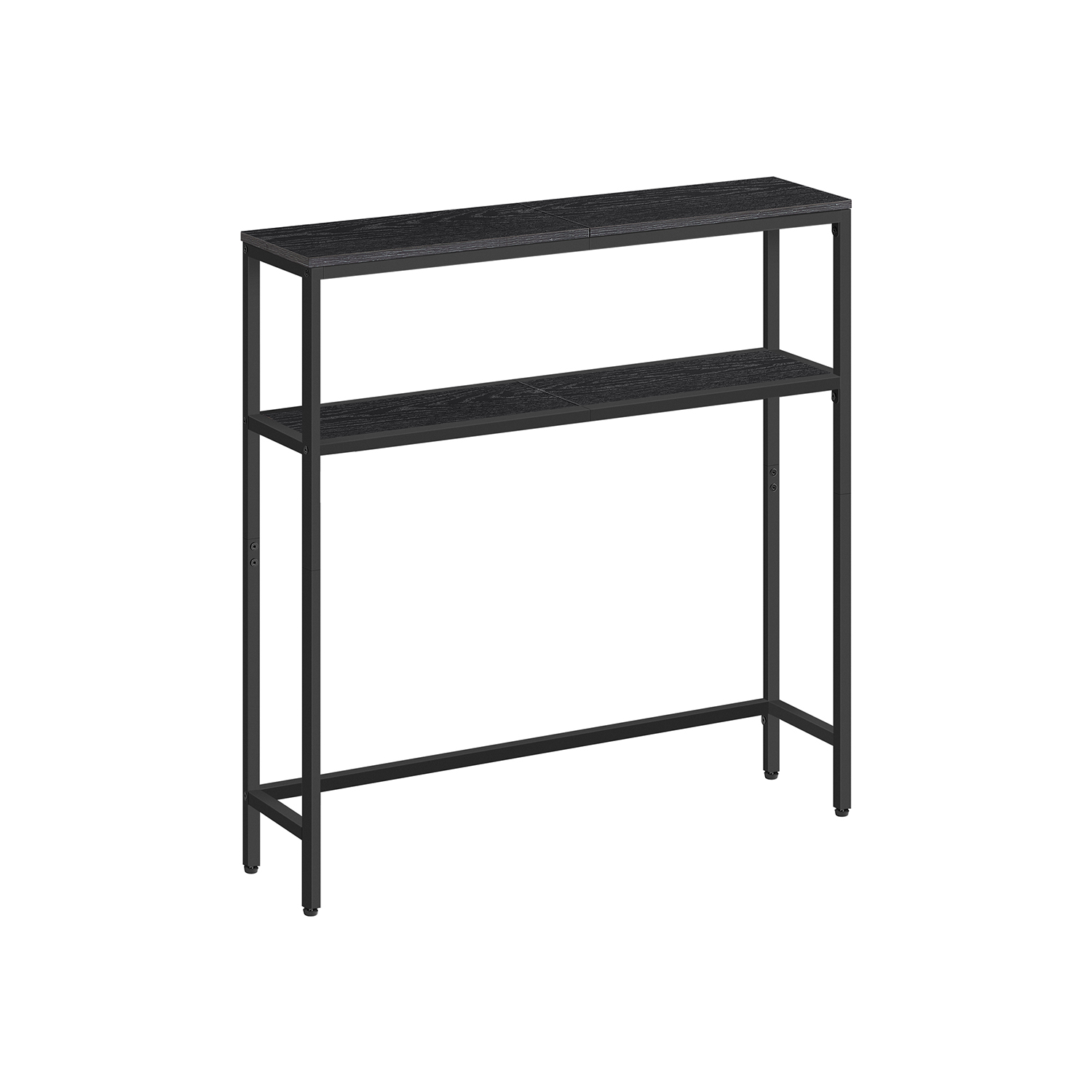 Sofa Table - ASTRO 2 Tier Slim Hallway Table - Charcoal Grey and Black - Indigo Home