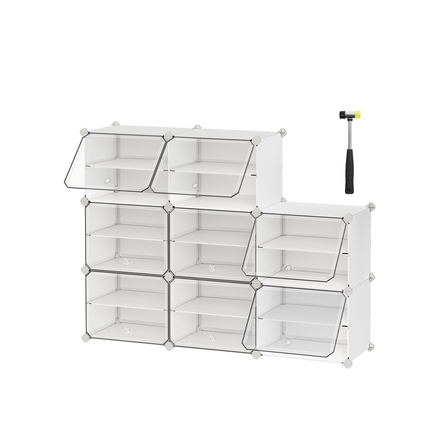 8-Slot Modular Storage Organiser Unit White - Indigo Home
