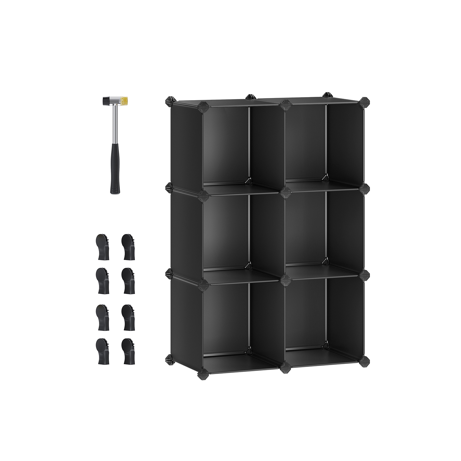 Storage Organizer - MARTTO 6 Cube Storage Organizer - Black - Indigo Home