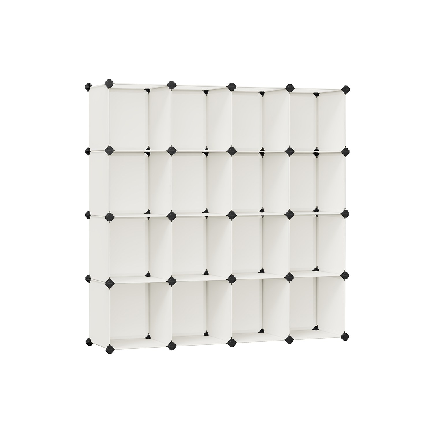 31 x 123 x 123 cm 16-Cube Storage Unit Cream White - Indigo Home