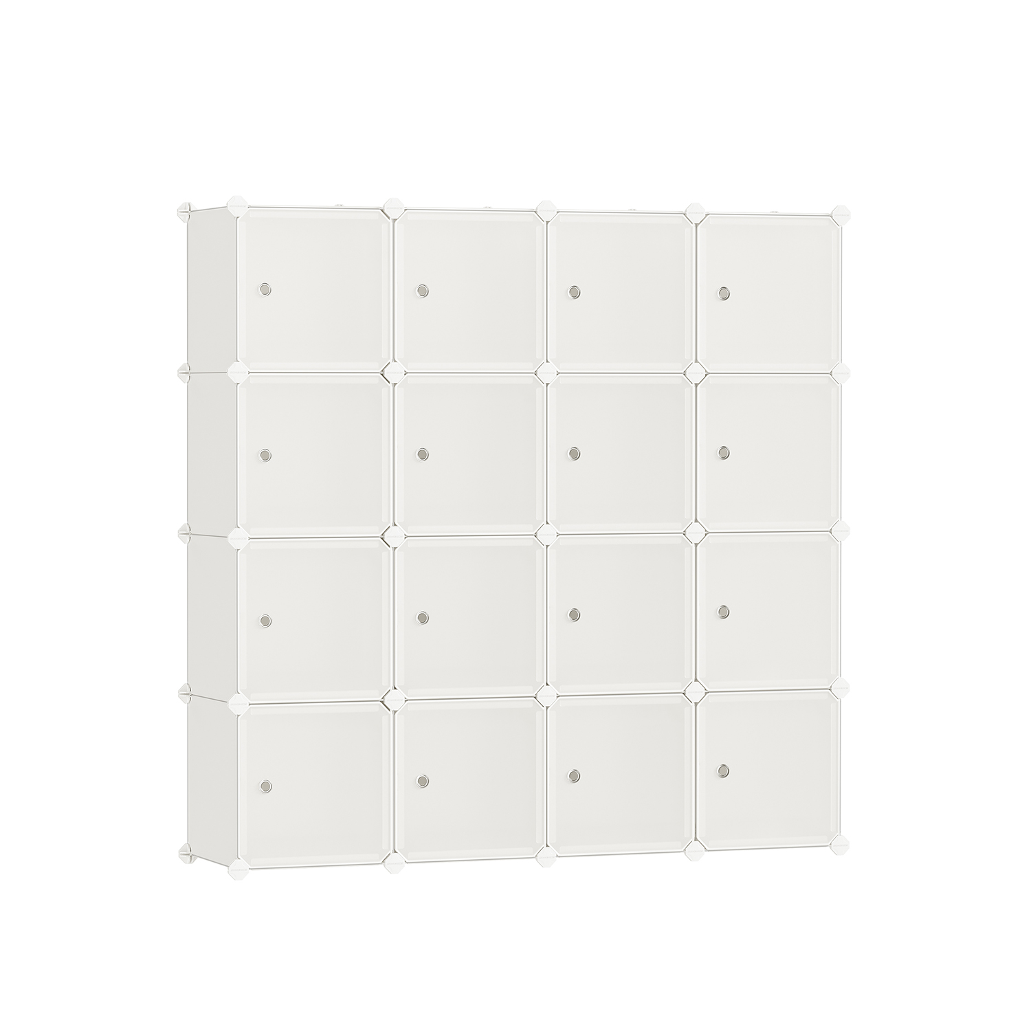 Storage Organizer - ZARRAH Cube Stackable Plastic Unit - White - Indigo Home