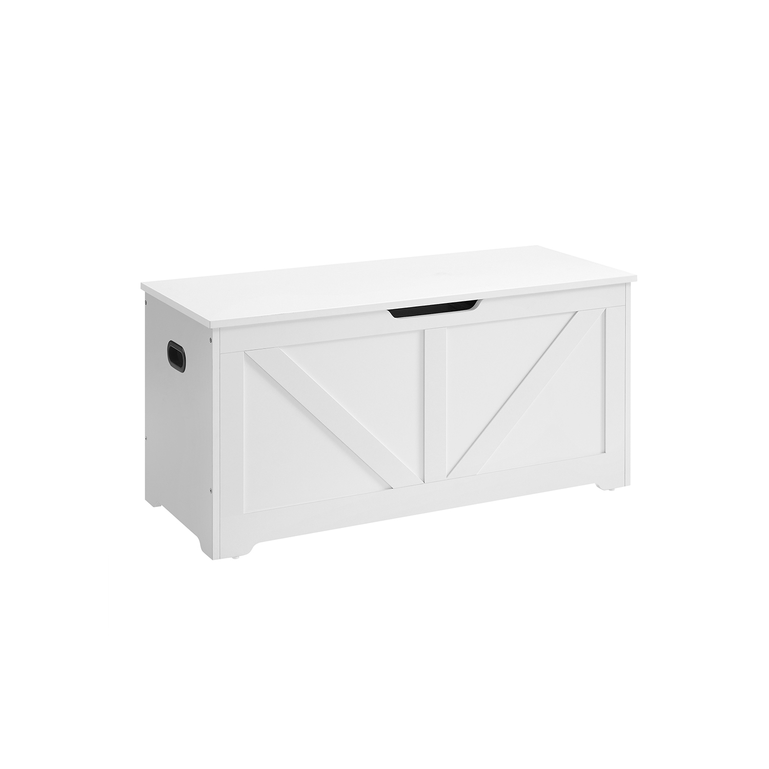 Storage Bench - NOVDA Storage Bench Blanket Box with 2 Safety Hinges - White - Indigo Home