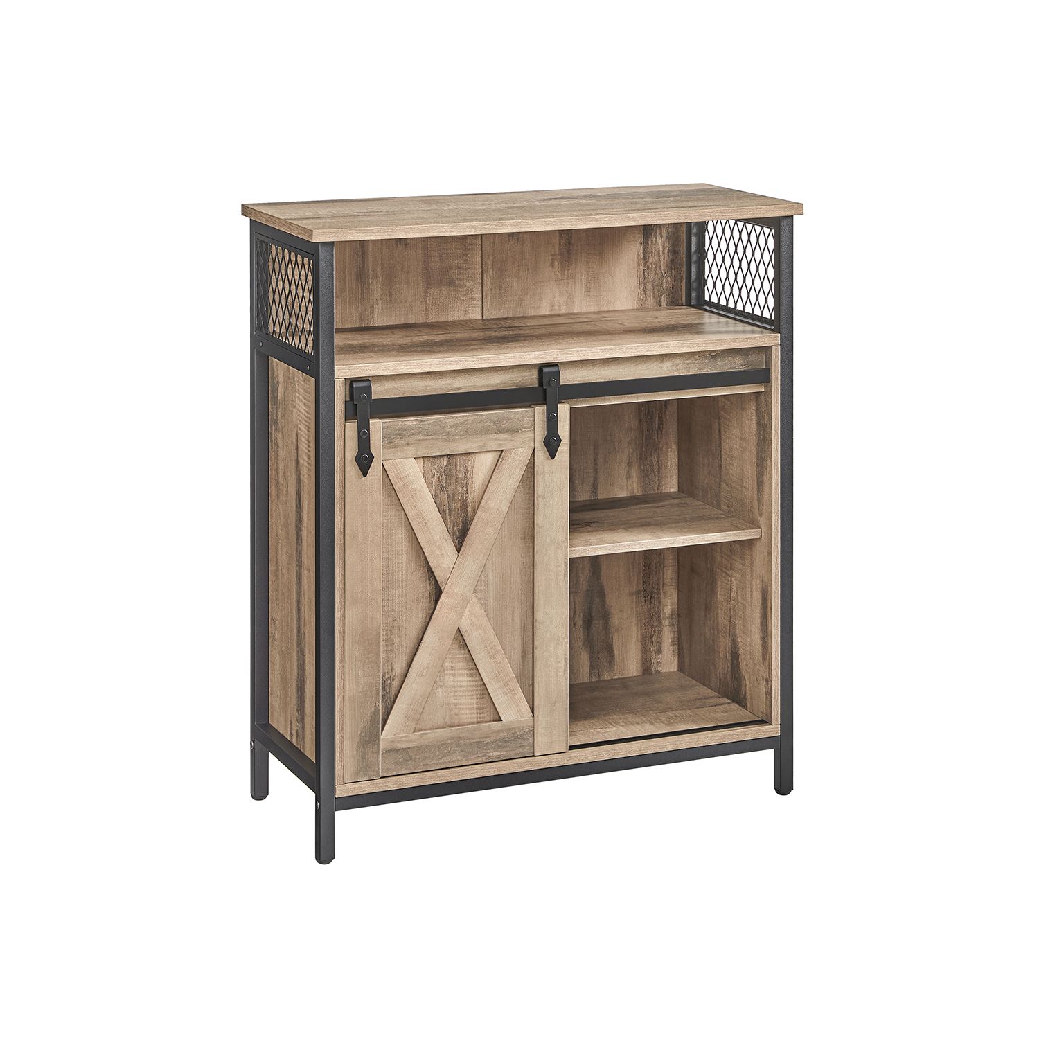 Kitchen Cupboard with Sliding Barn Door - Indigo Home