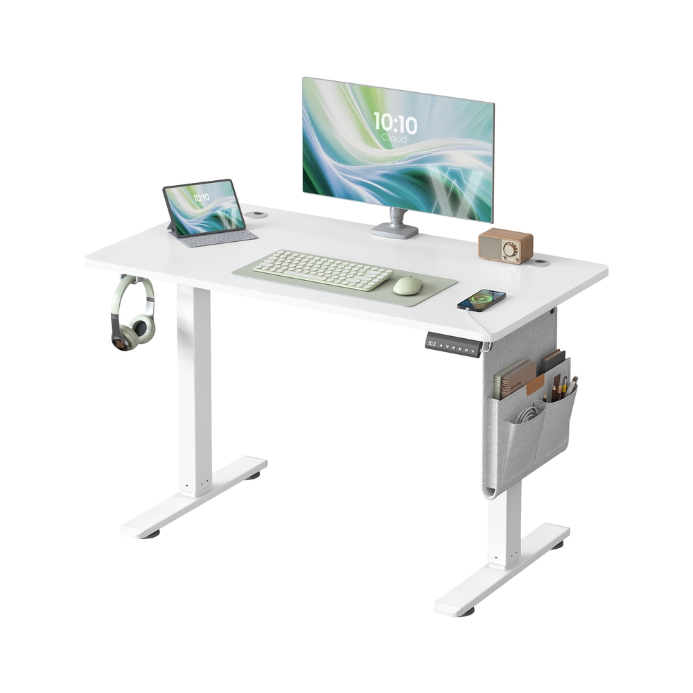 CELSEA Office Desk with Height Adjustable - White - Indigo Home