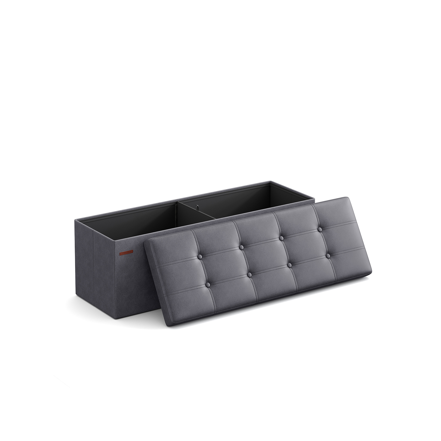 110 cm Ottoman Storage Box Dark Grey - Indigo Home