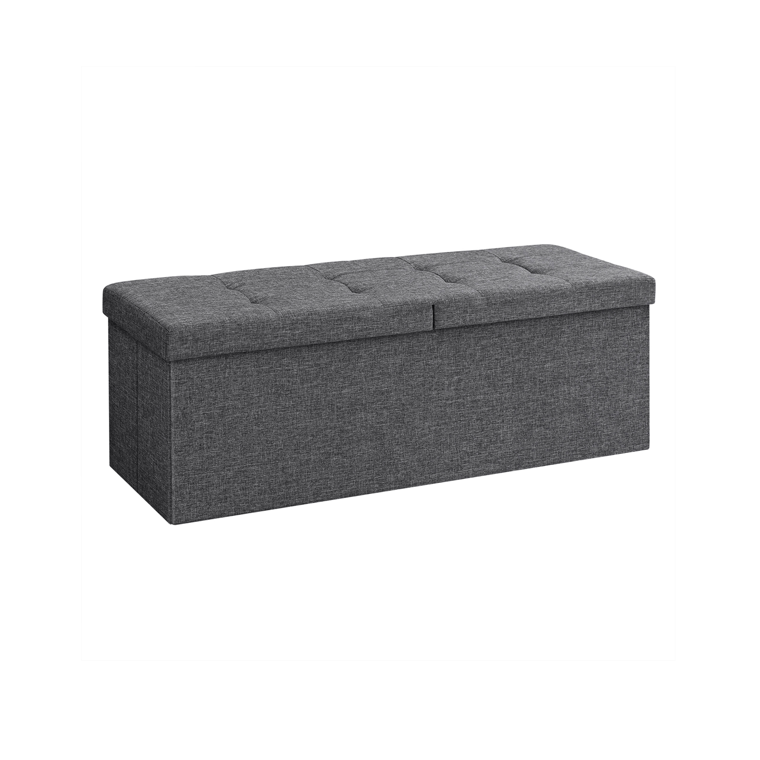 Dark Grey Storage Ottoman 120L - Indigo Home