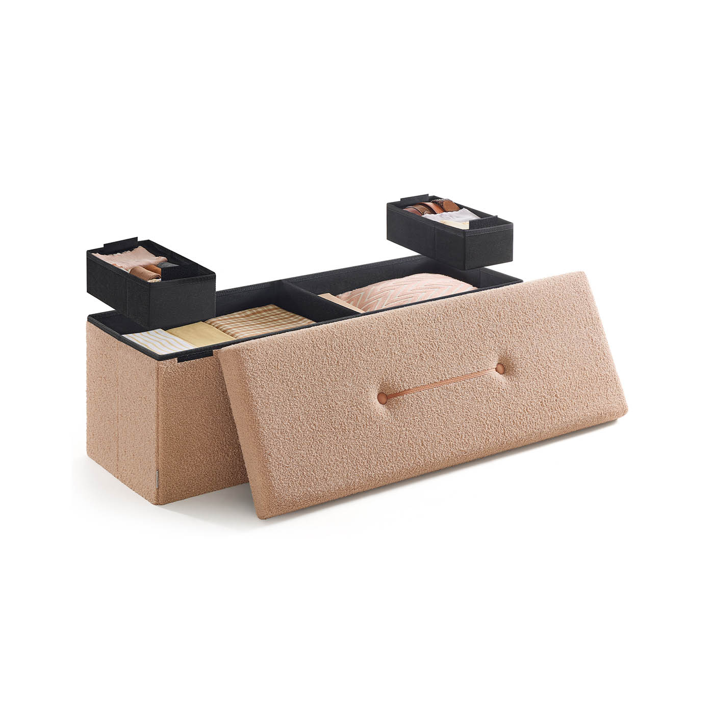BRACKENWORTH Folding Storage Ottoman with Removable Lid - Brown - Indigo Home