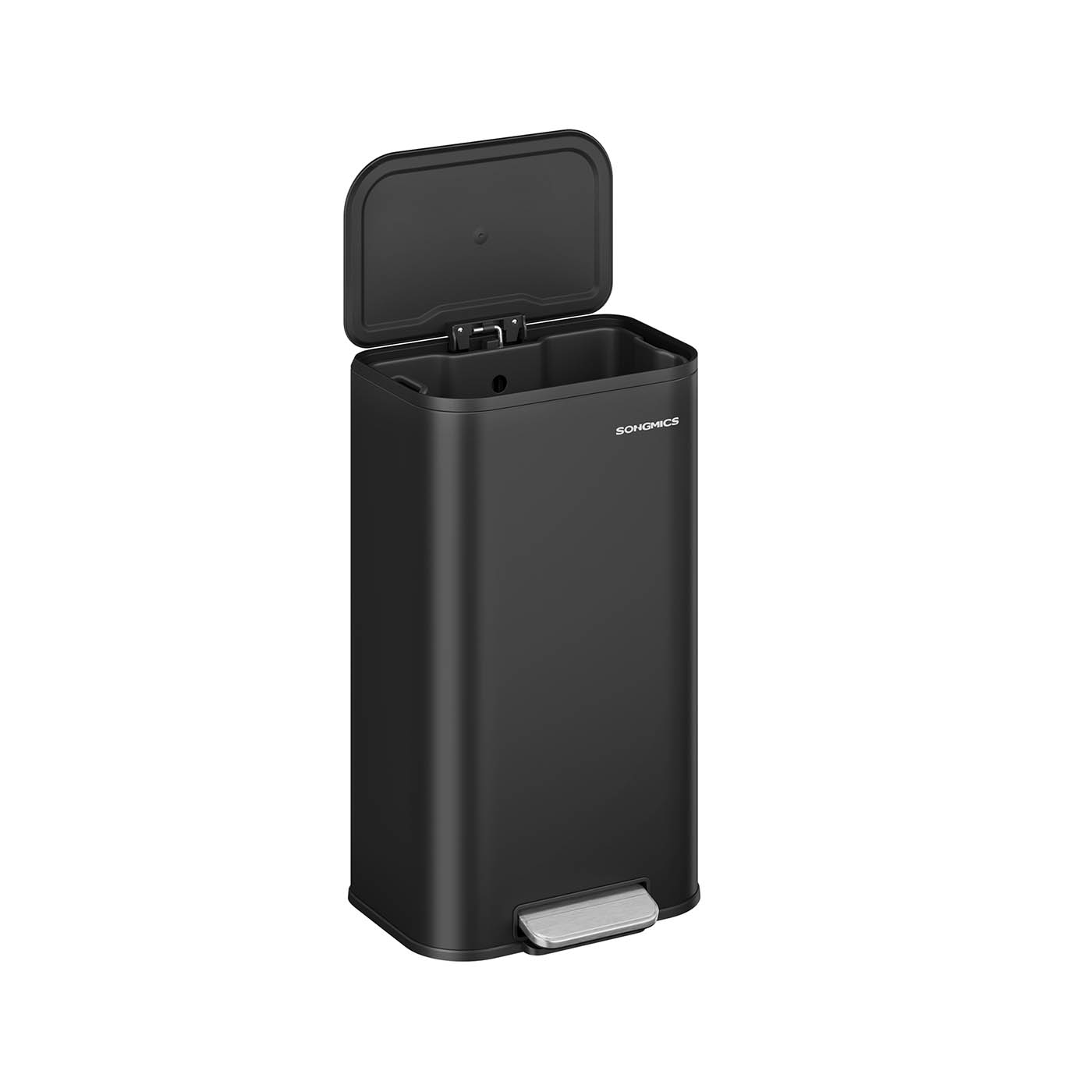 Kitchen Bin - MODRA 30L Soft-Close Pedal Bin - Black - Indigo Home