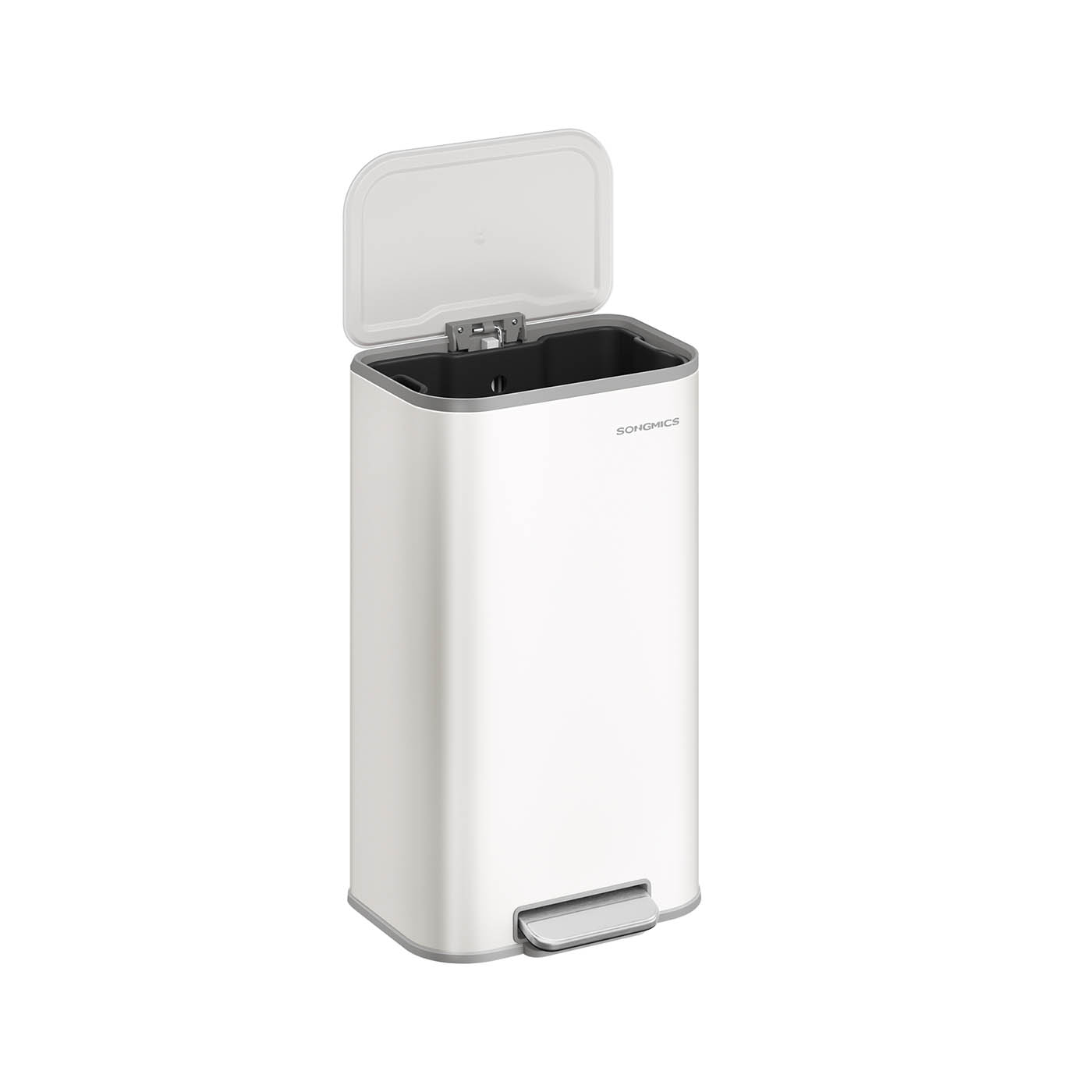 Kitchen Bin - MODRA 30L Soft-Close Pedal Bin - Metallic Silver - Indigo Home