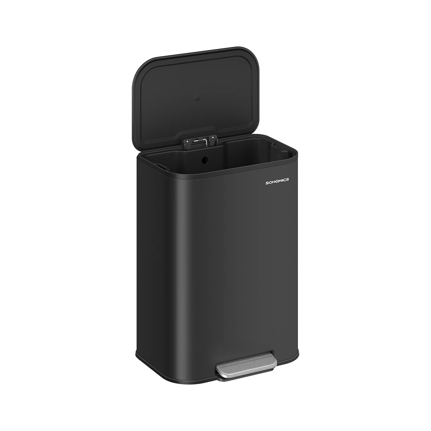 Kitchen Bin - MODRA 50L Soft-Close Pedal Bin - Black - Indigo Home