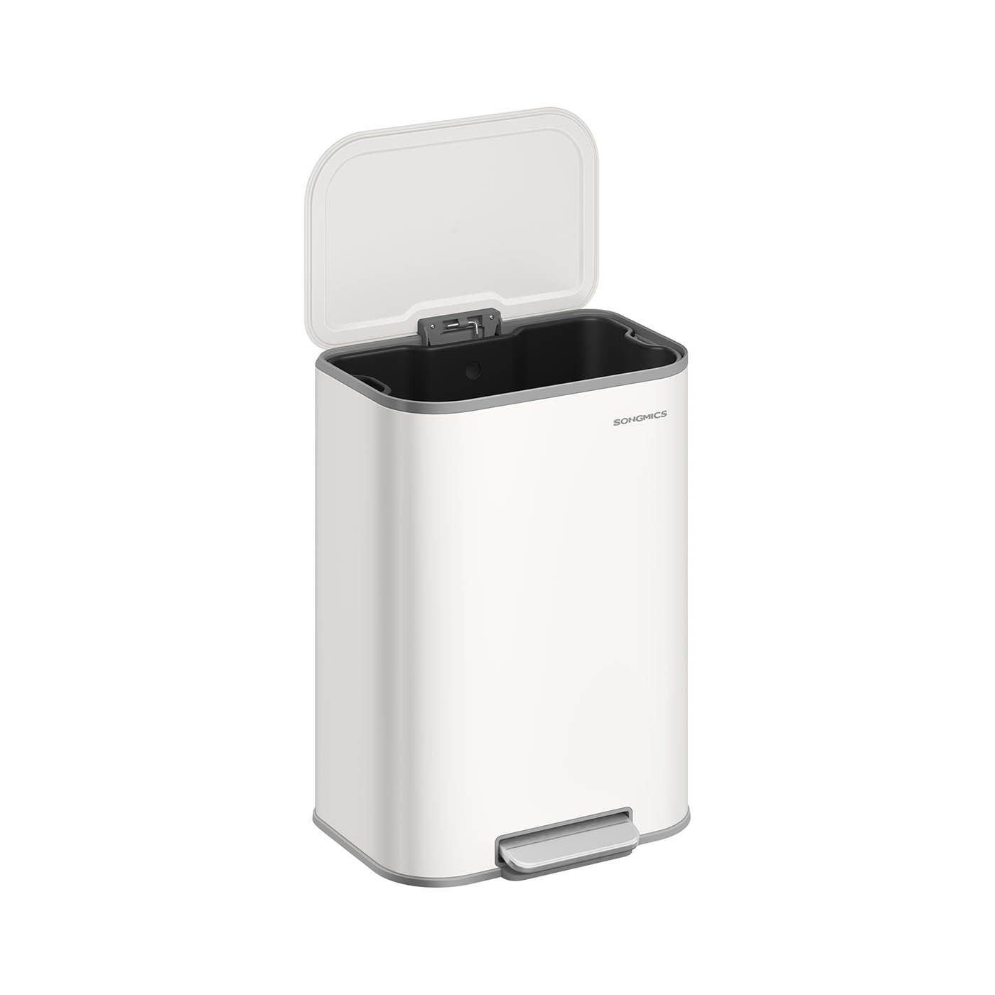 Kitchen Bin - MODRA 50L Soft-Close Pedal Bin - White - Indigo Home